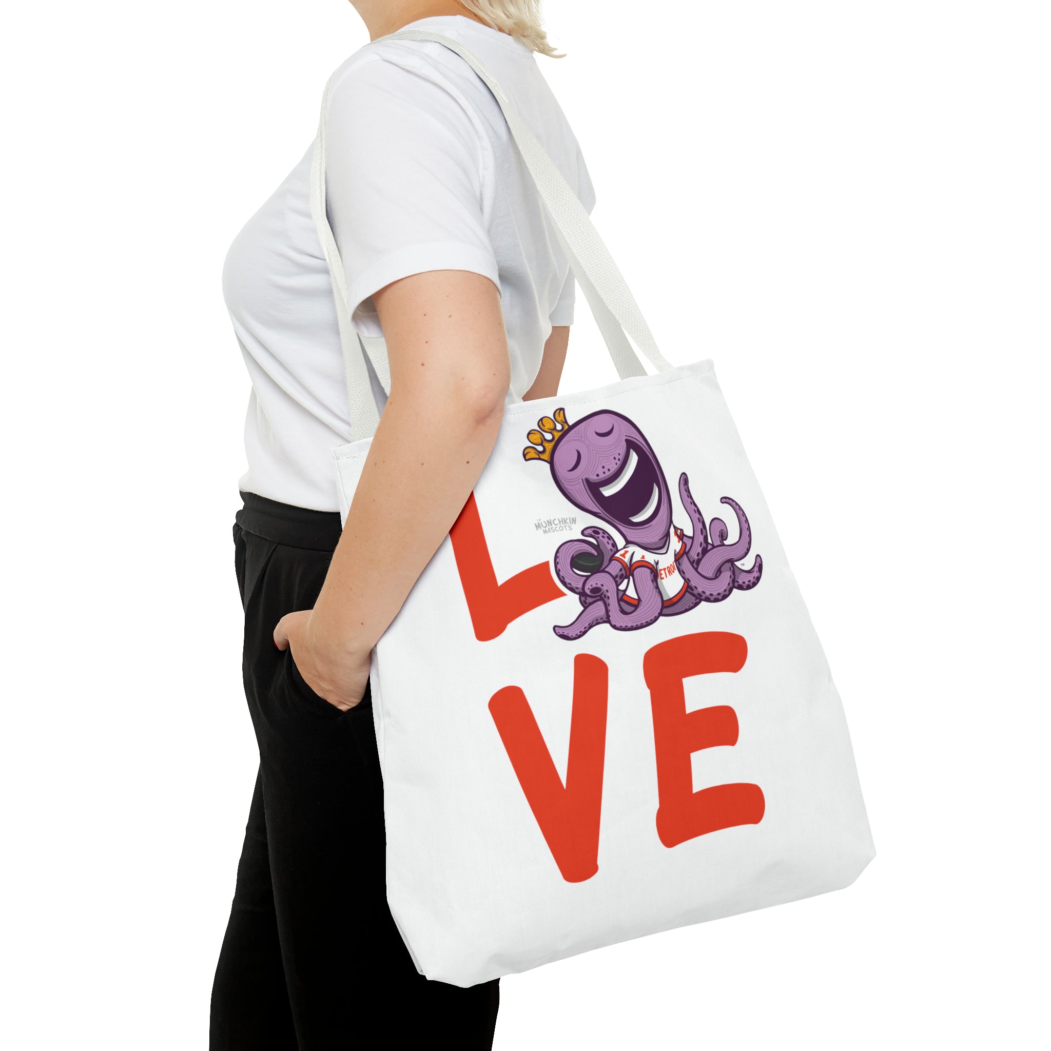 Tote Bag (AOP) - LOVE + Lets Go - Lil' Stanley DET Hockey