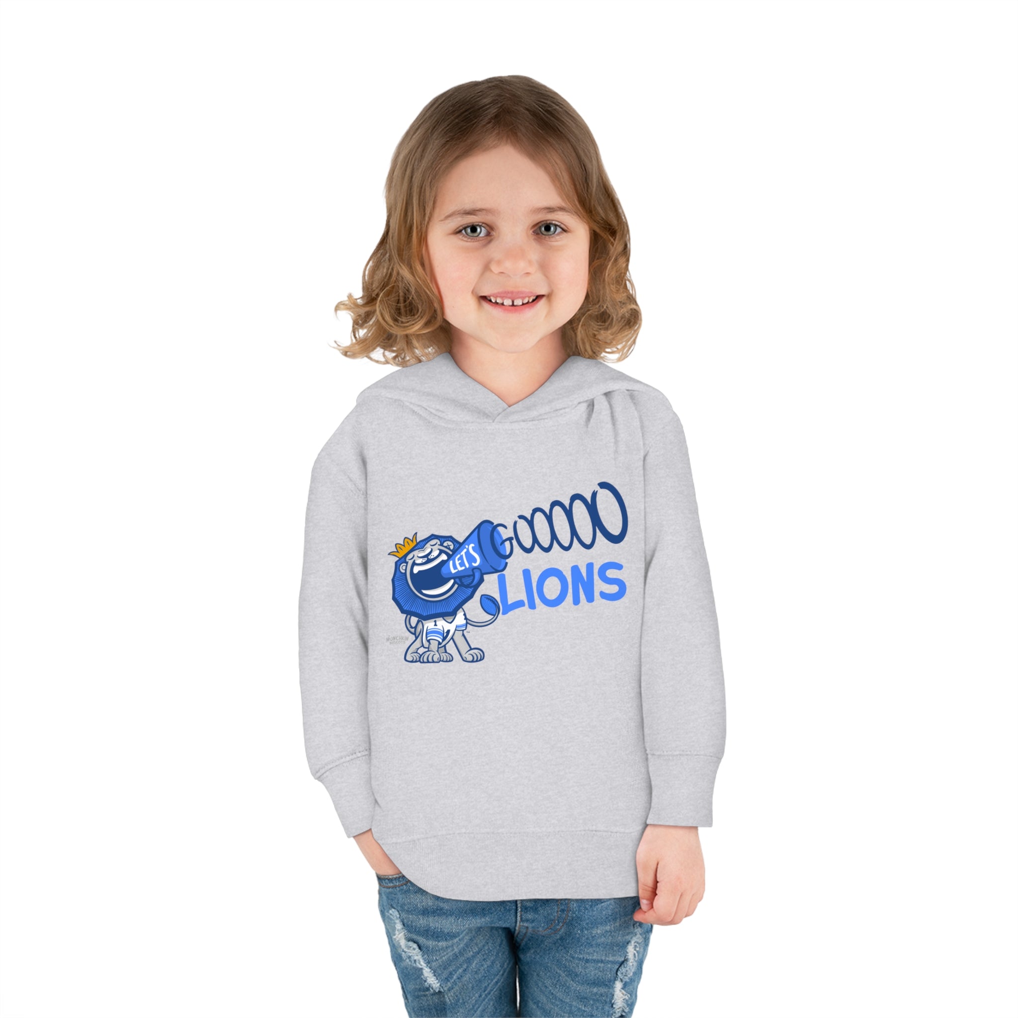 Toddler Pullover Fleece Hoodie - Let's Go - Lil' Roary DET Football