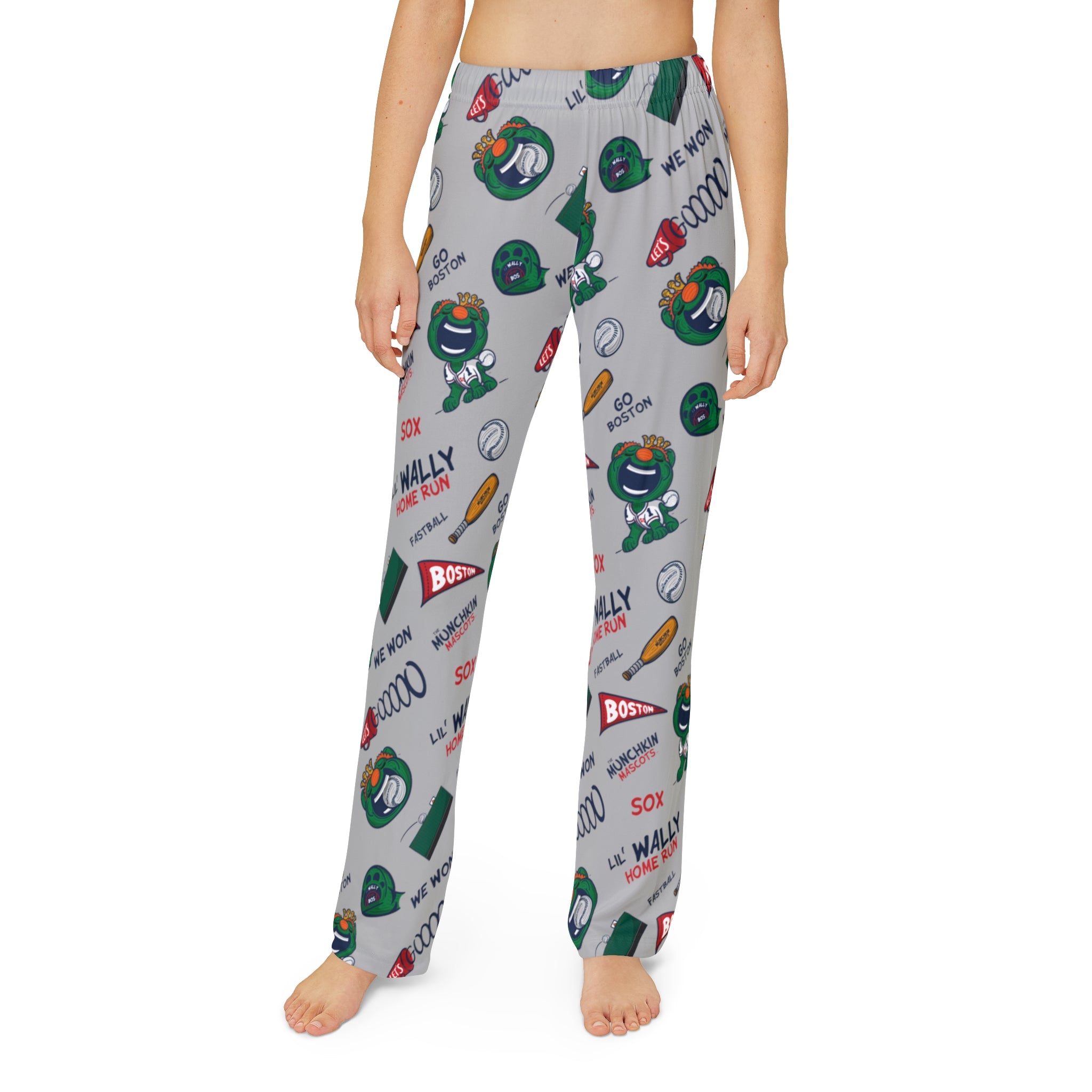 Kids Pajama Pants (AOP) - Pattern - Lil' Wally BOS Baseball