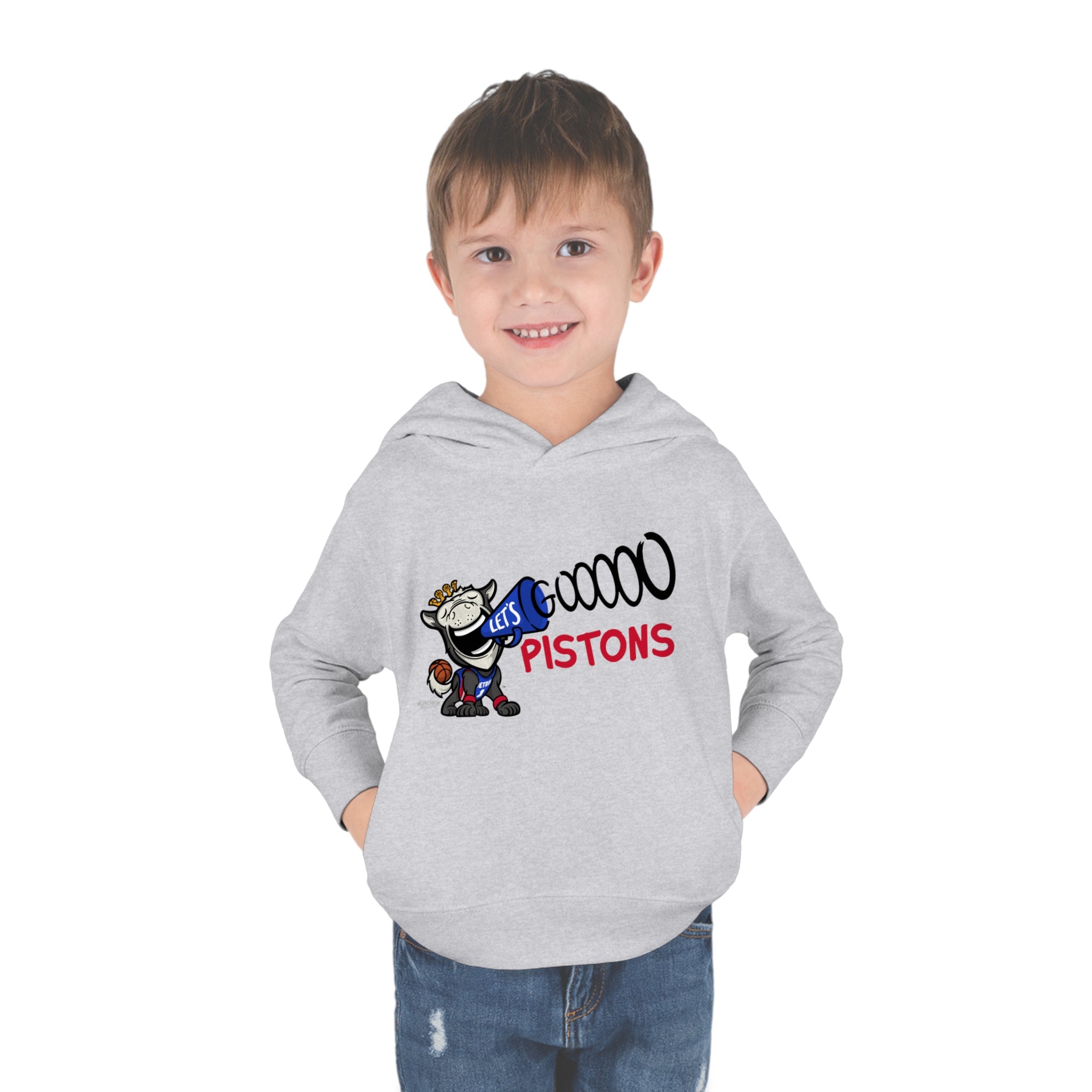 Toddler Pullover Fleece Hoodie - Let's Go - Lil' Hooper DET Basketball