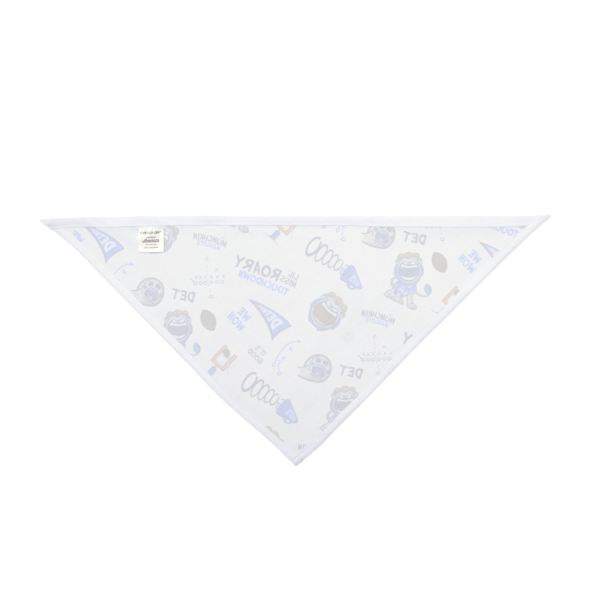 Pet Bandana - Pattern - Lil' Miss Roary DET Football