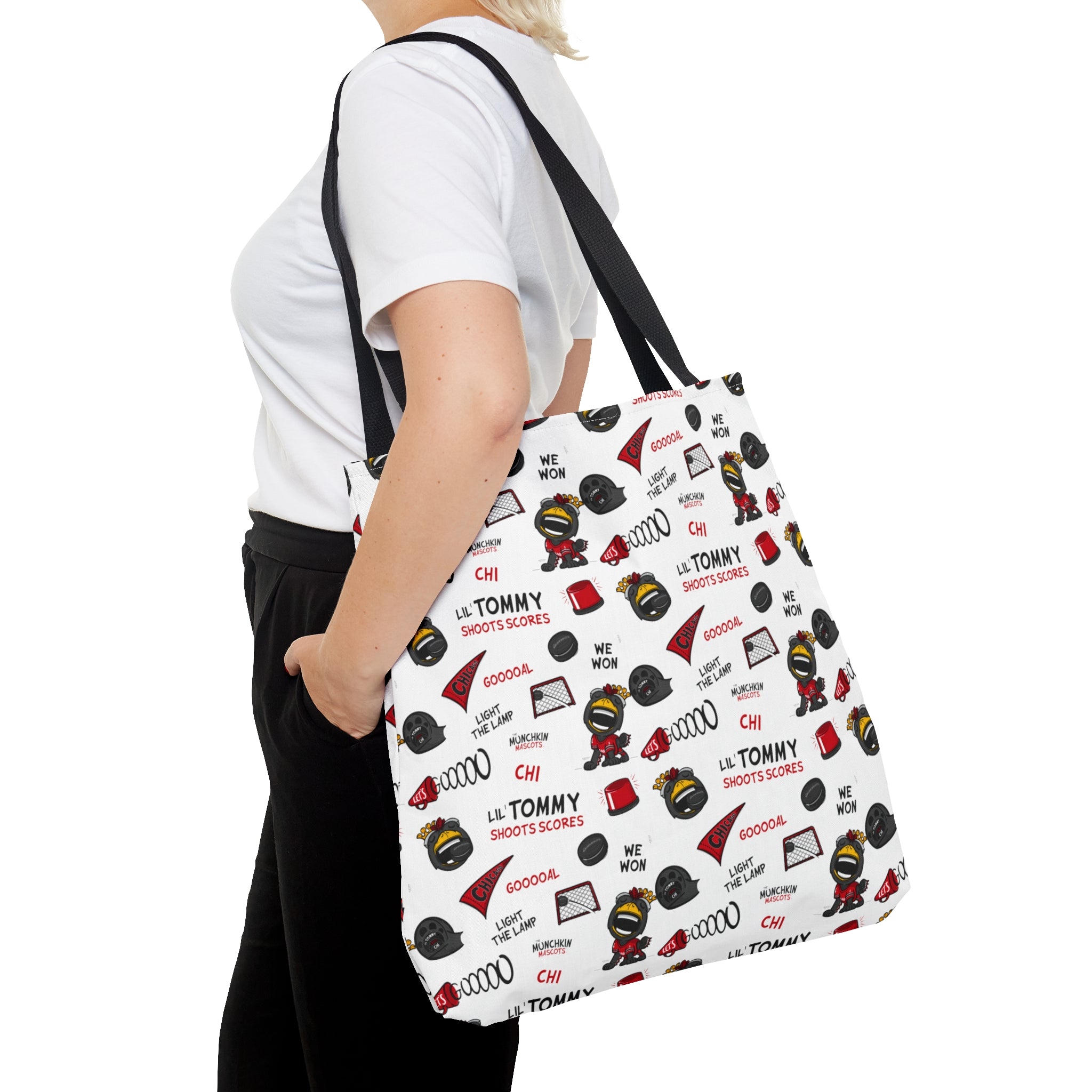 Tote Bag (AOP) - Pattern - Lil' Tommy CHI Hockey