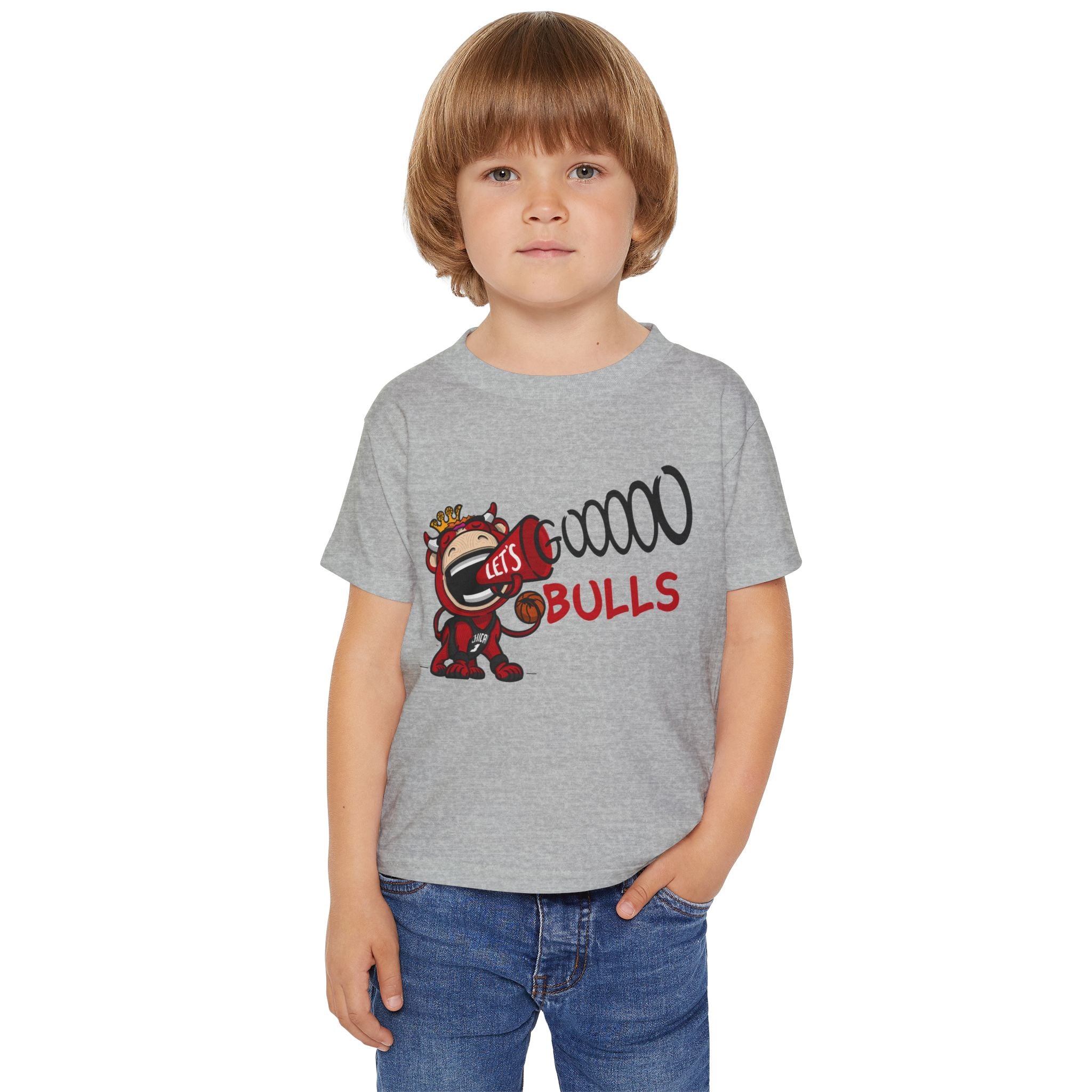 Chicago Basketball Toddler Tshirt Lil' Benny 'Let's Go' | Hand-Drawn Art | Gifts for Kids