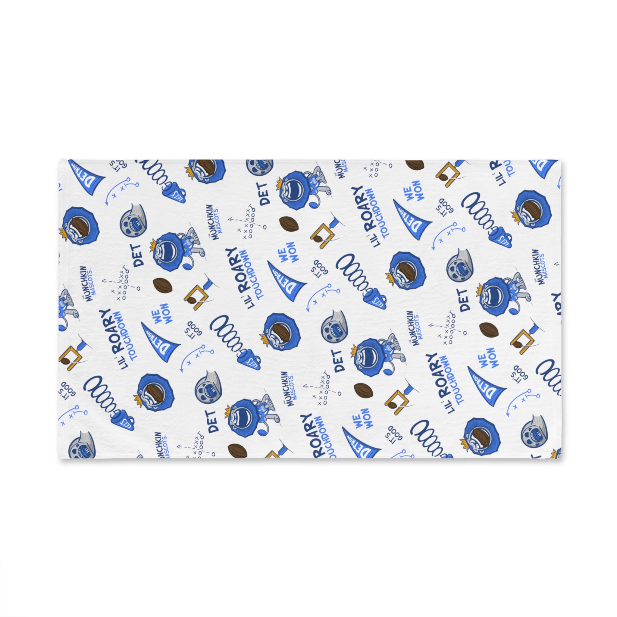 Hand Towel - Pattern - Lil' Roary DET Football