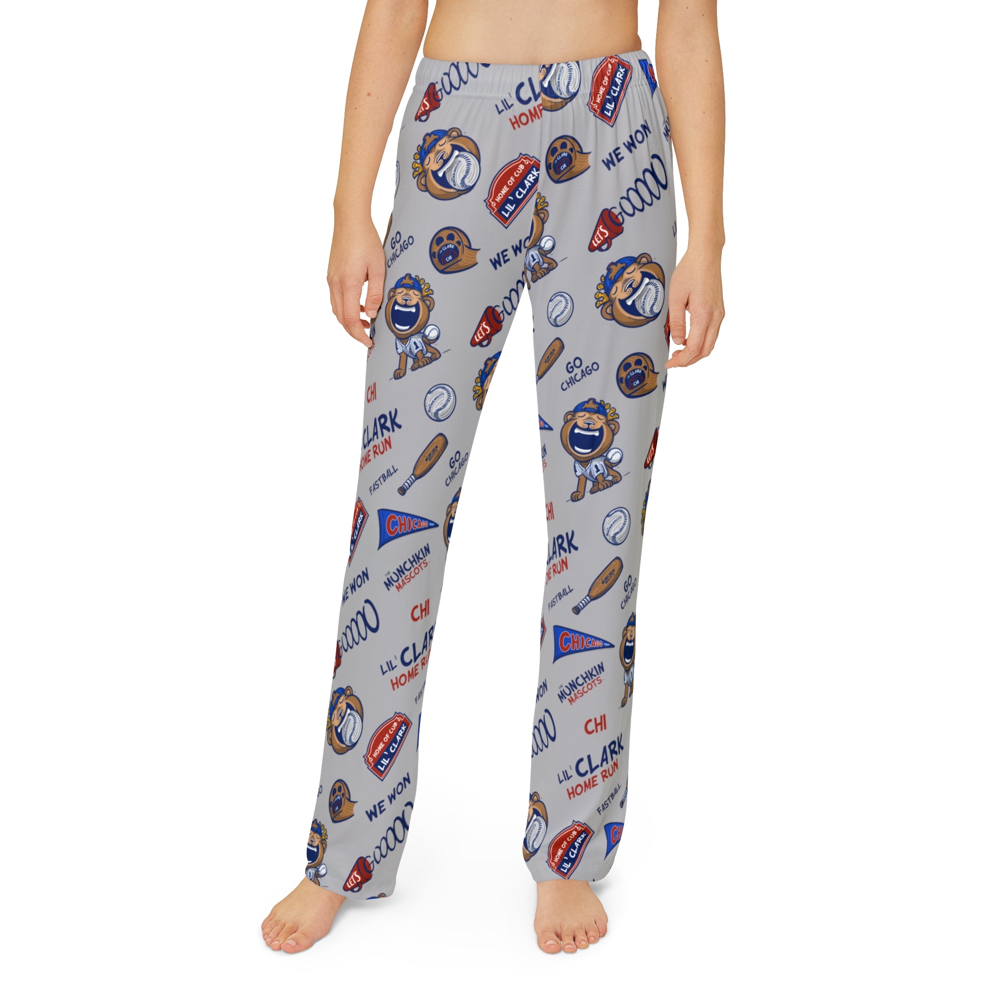 Kids Pajama Pants (AOP) - Pattern - Lil' Clark CHI Baseball