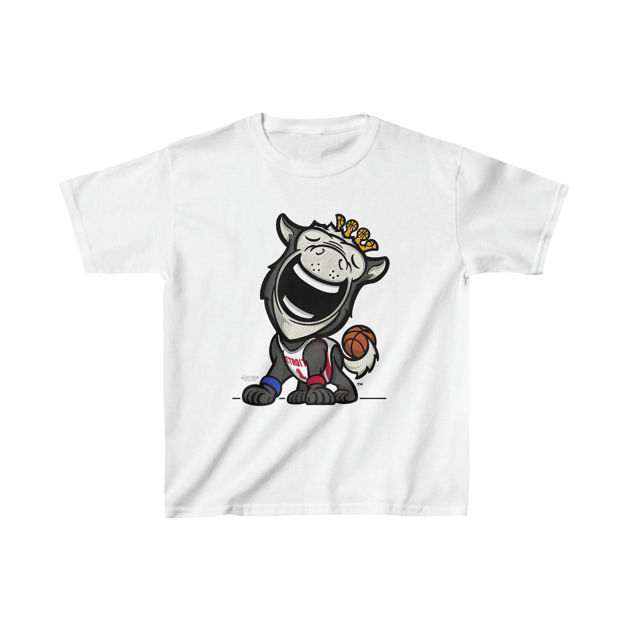 Kids Heavy Cotton™ Tee  - Home Jersey- Lil-Hooper Detroit Basketball