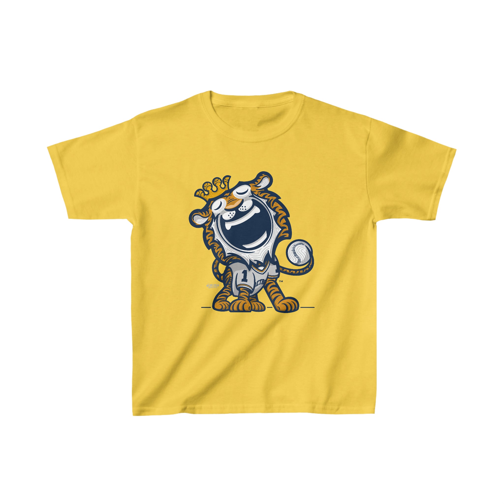 Kids Heavy Cotton™ Tee - Away Jersey - Lil' Paws DET Baseball