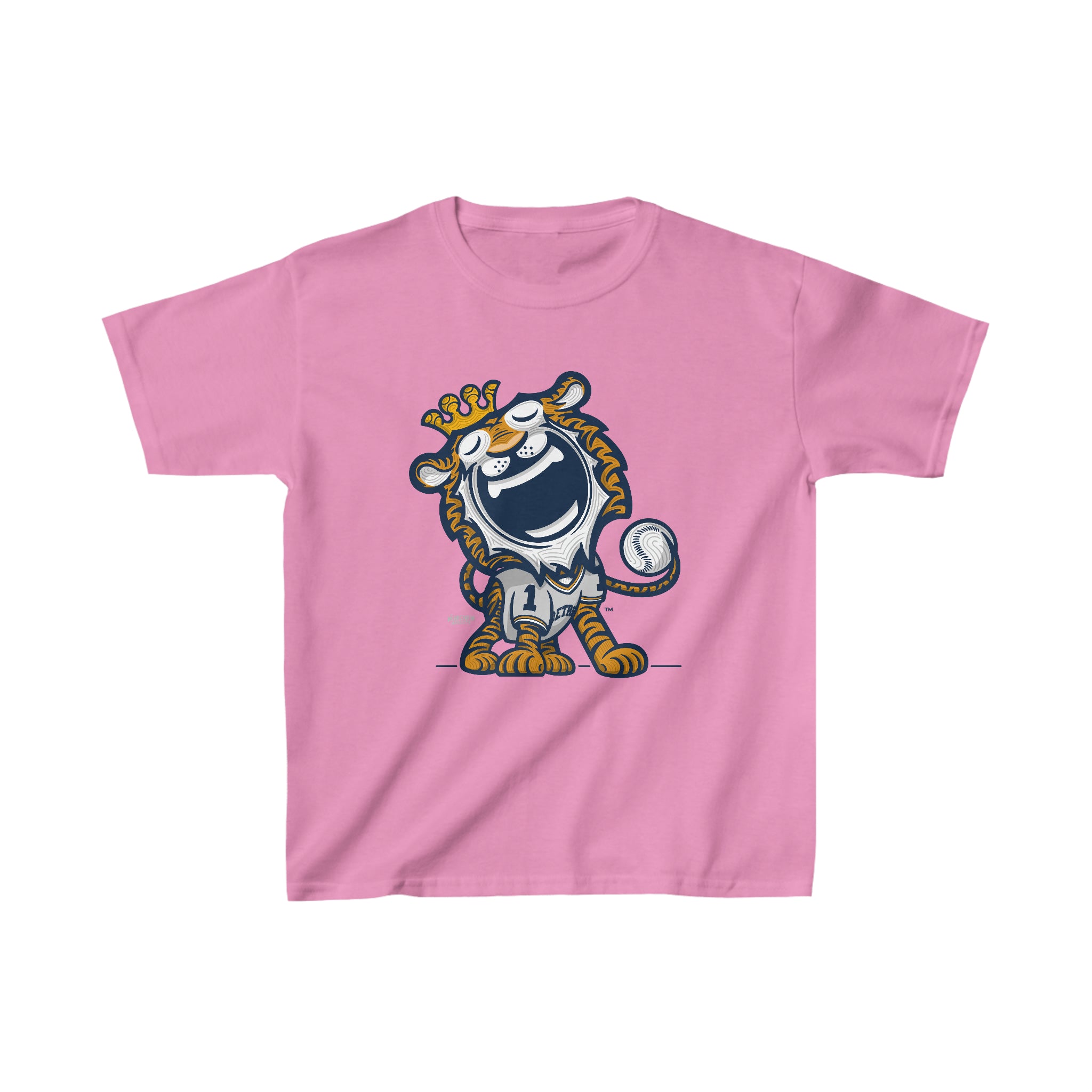 Kids Heavy Cotton™ Tee - Away Jersey - Lil' Paws DET Baseball