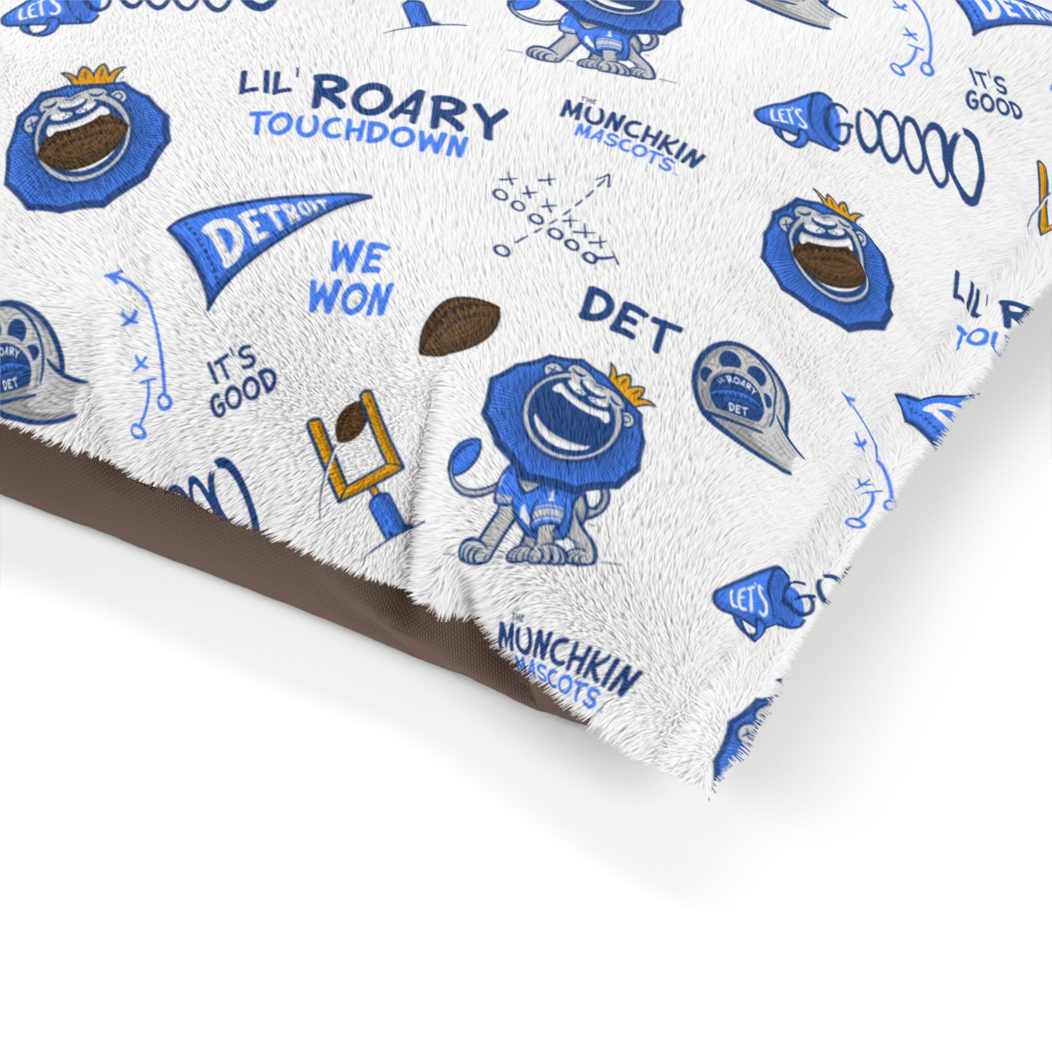 Pet Bed - Lets Go + Pattern - Lil' Roary DET Football