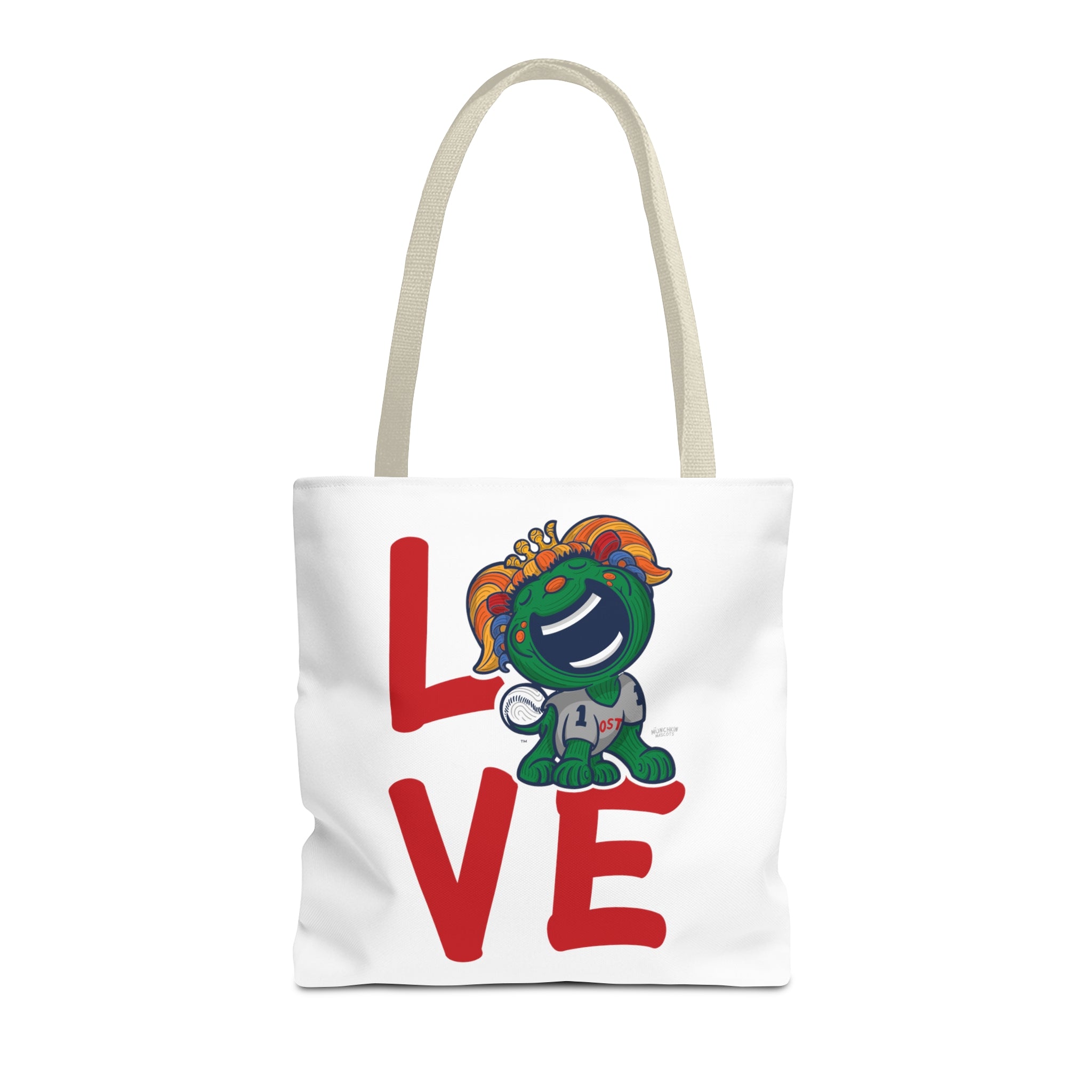 Tote Bag (AOP) - LOVE + Lets Go - Lil' Miss Tessie BOS Baseball