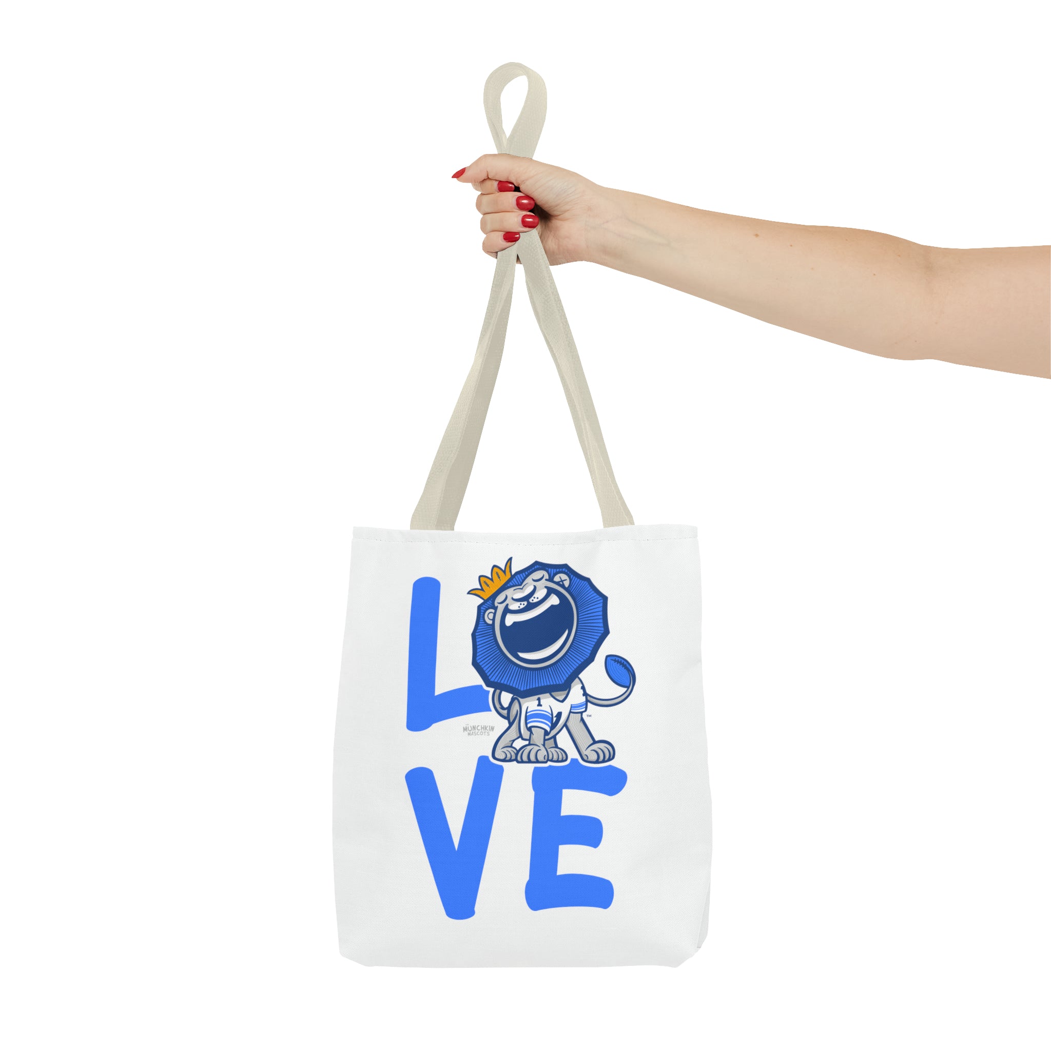 Tote Bag (AOP) - LOVE + Lets Go - Lil' Roary DET Football