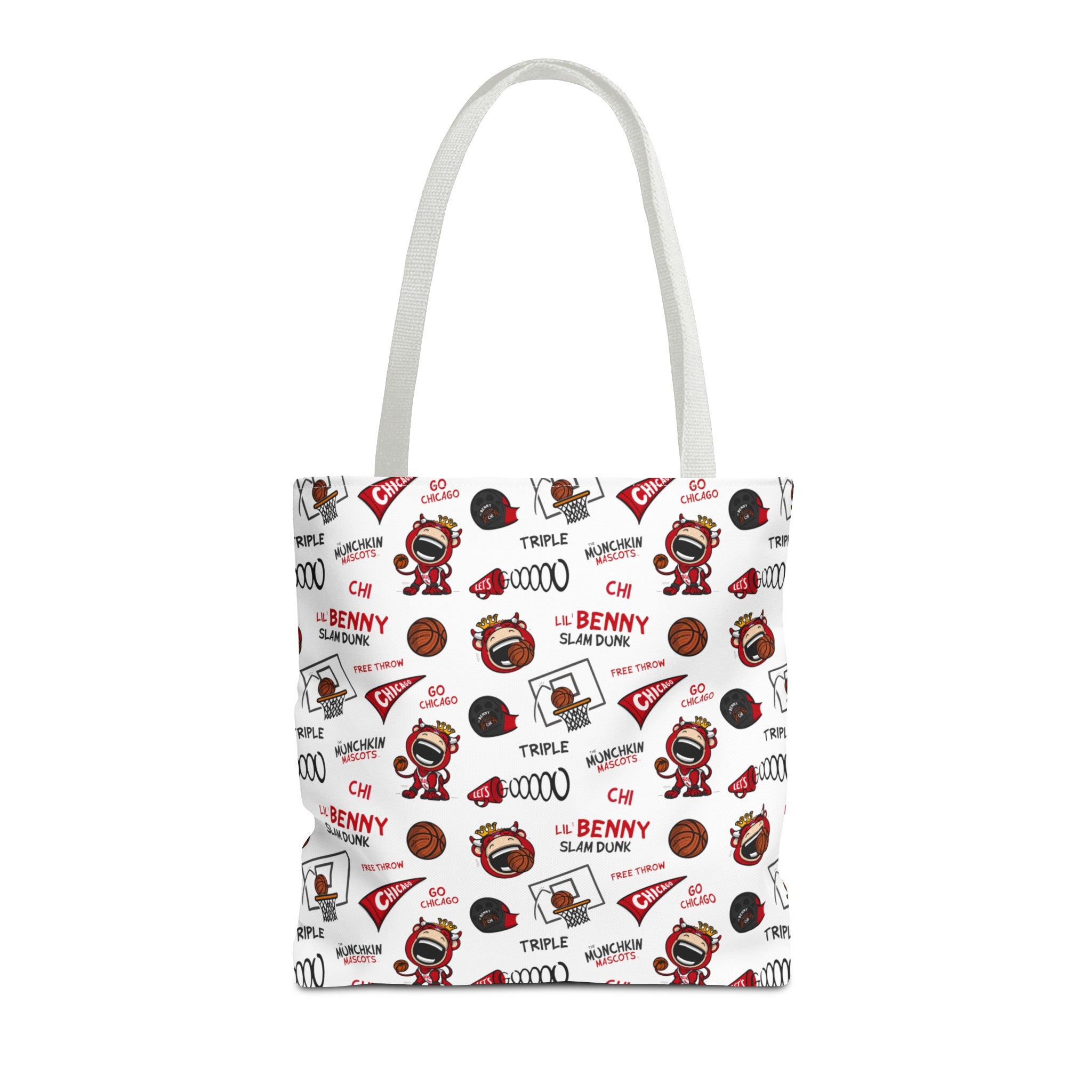 Tote Bag (AOP) - Pattern - Lil' Benny CHI Basketball