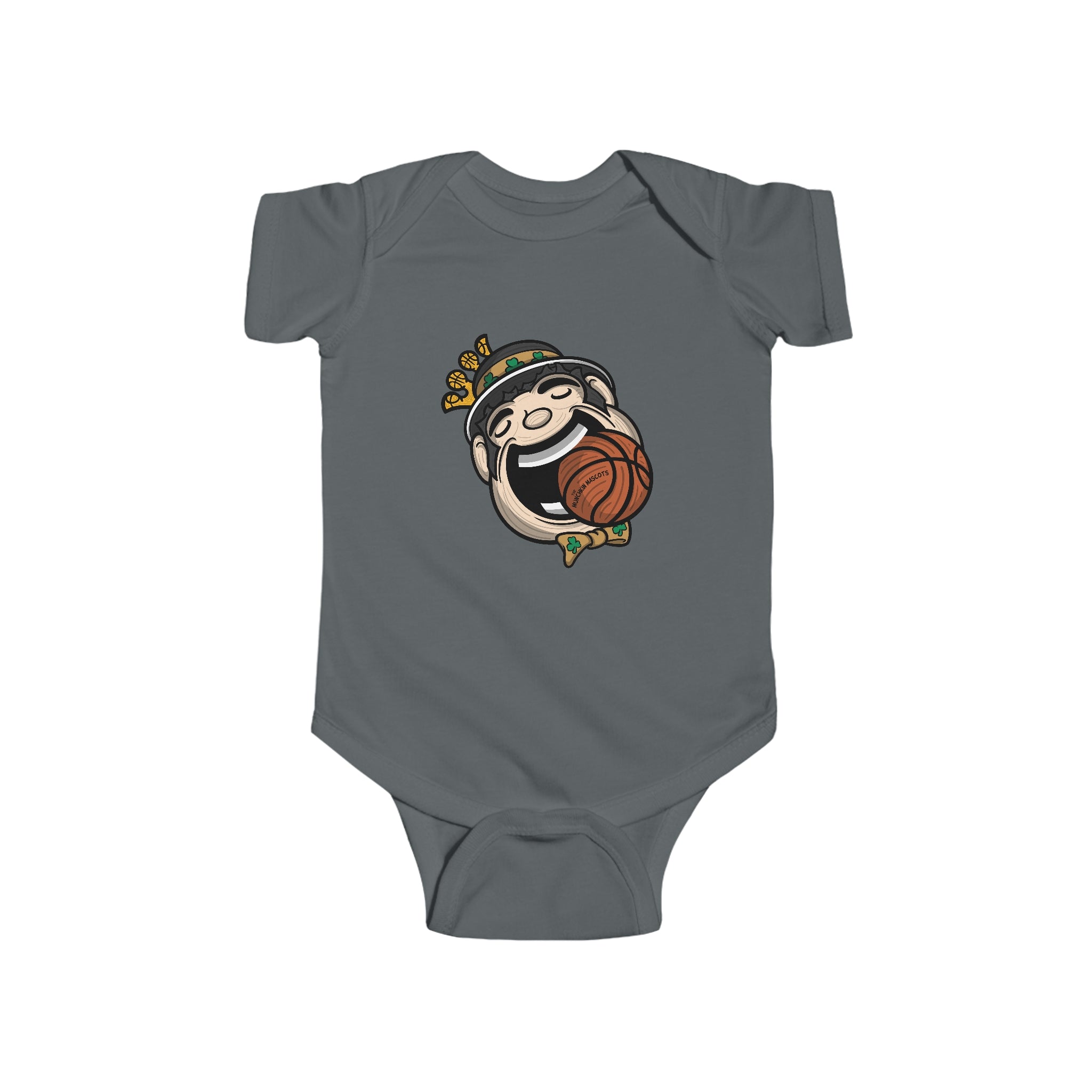 Infant Fine Jersey Bodysuit - Game Ball Bite - Lil' Lucky BOS Basketball