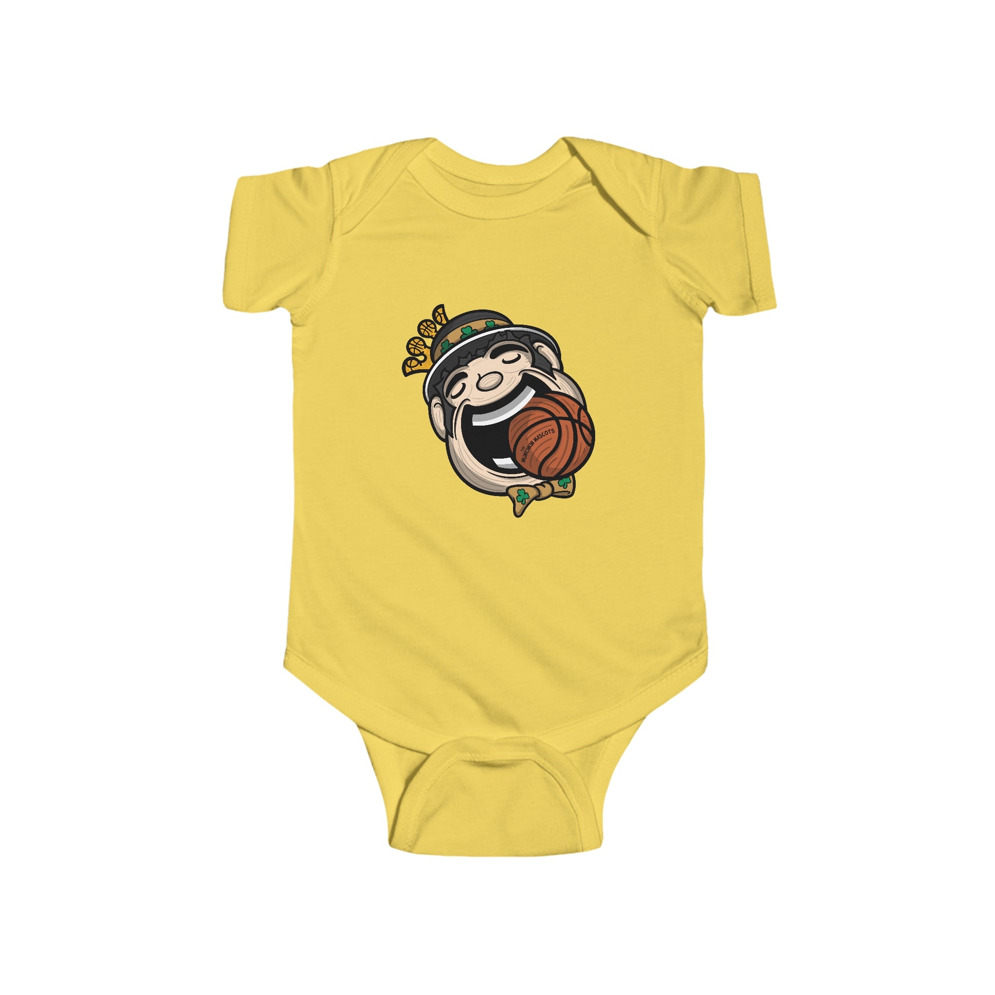 Infant Fine Jersey Bodysuit - Game Ball Bite - Lil' Lucky BOS Basketball