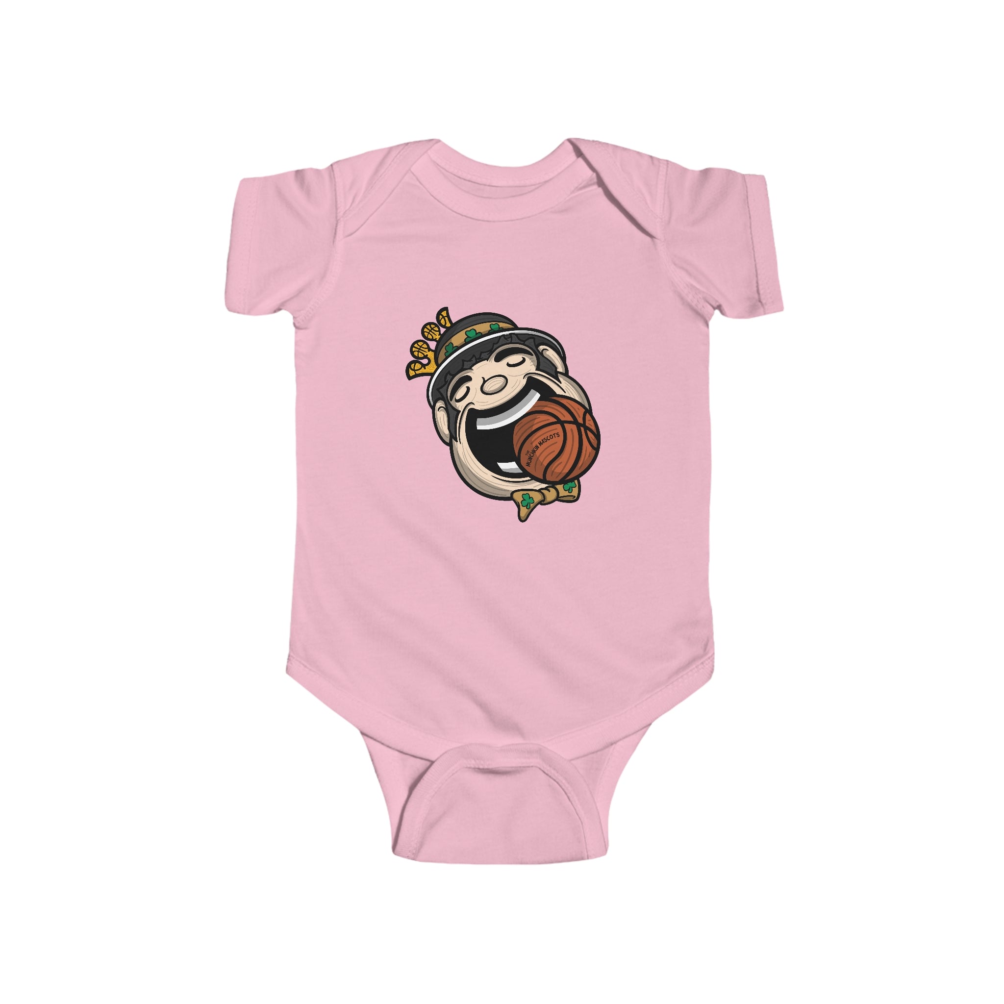 Infant Fine Jersey Bodysuit - Game Ball Bite - Lil' Lucky BOS Basketball