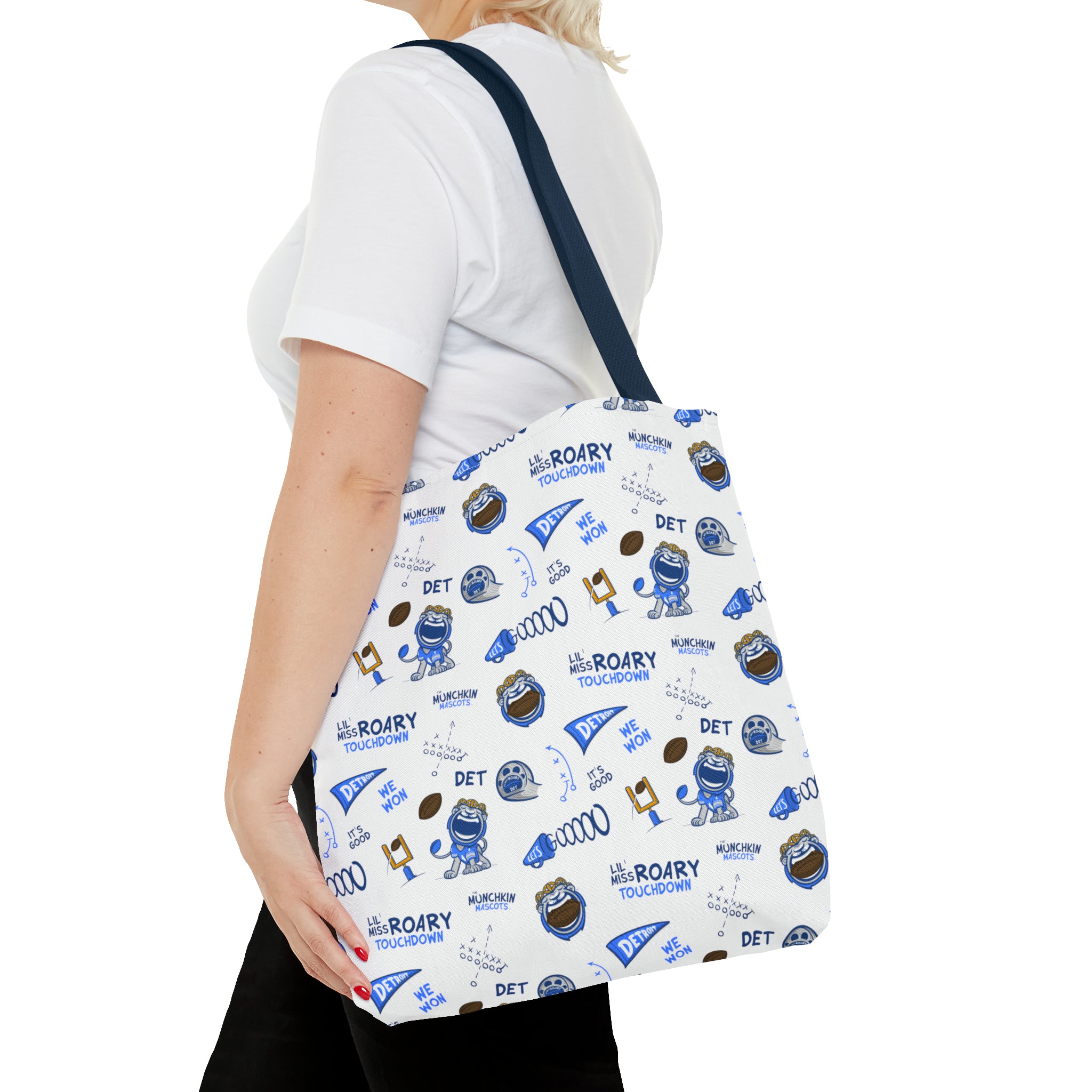 Tote Bag (AOP) - Pattern - Lil' Miss Roary DET Football