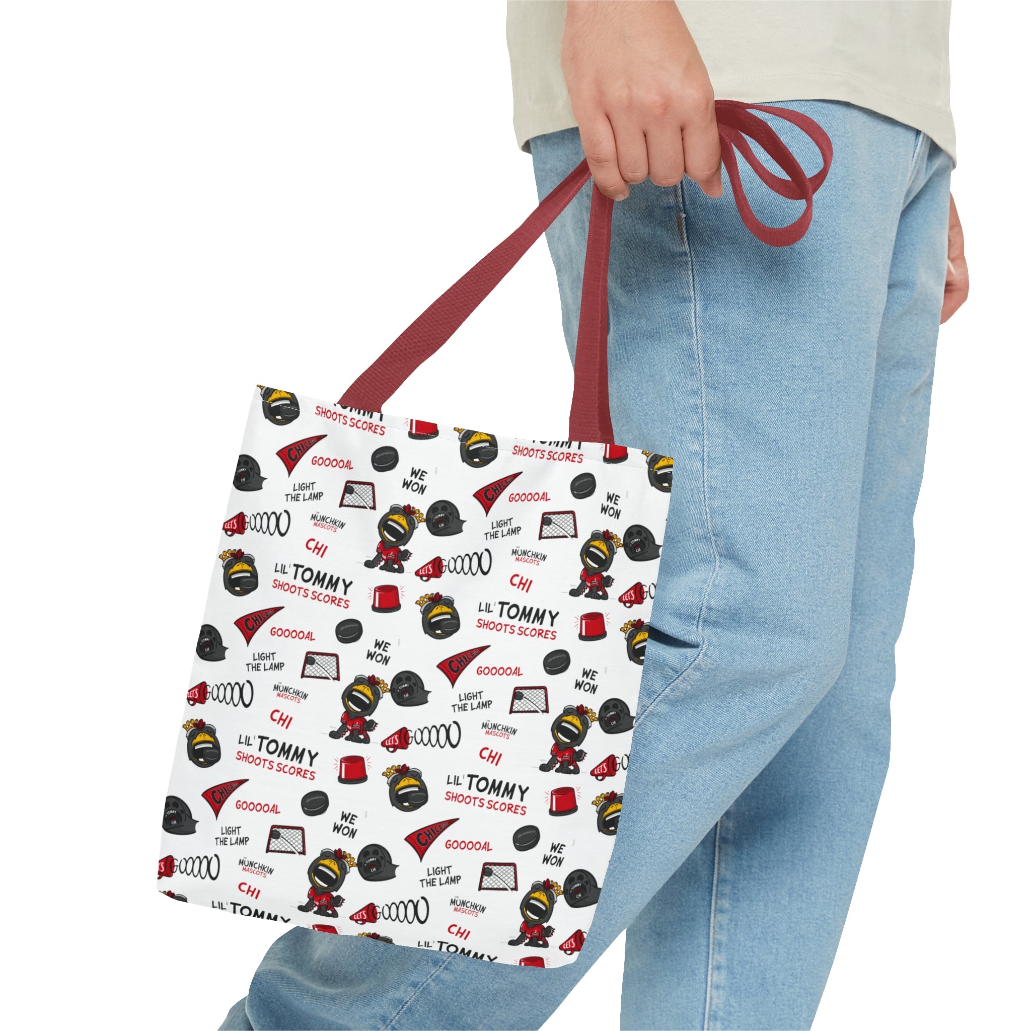 Tote Bag (AOP) - Pattern - Lil' Tommy CHI Hockey