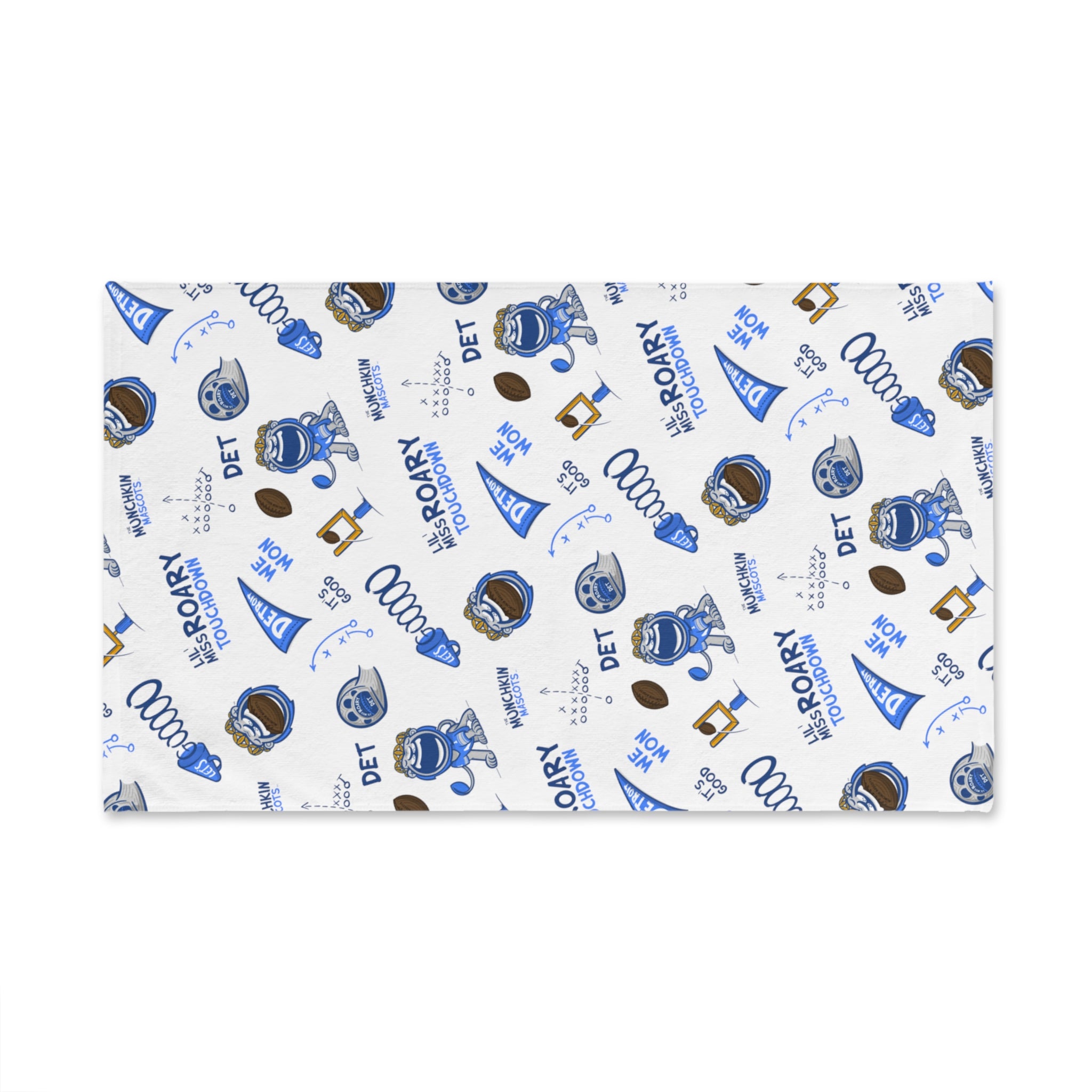 Hand Towel - Pattern - Lil' Miss Roary DET Football