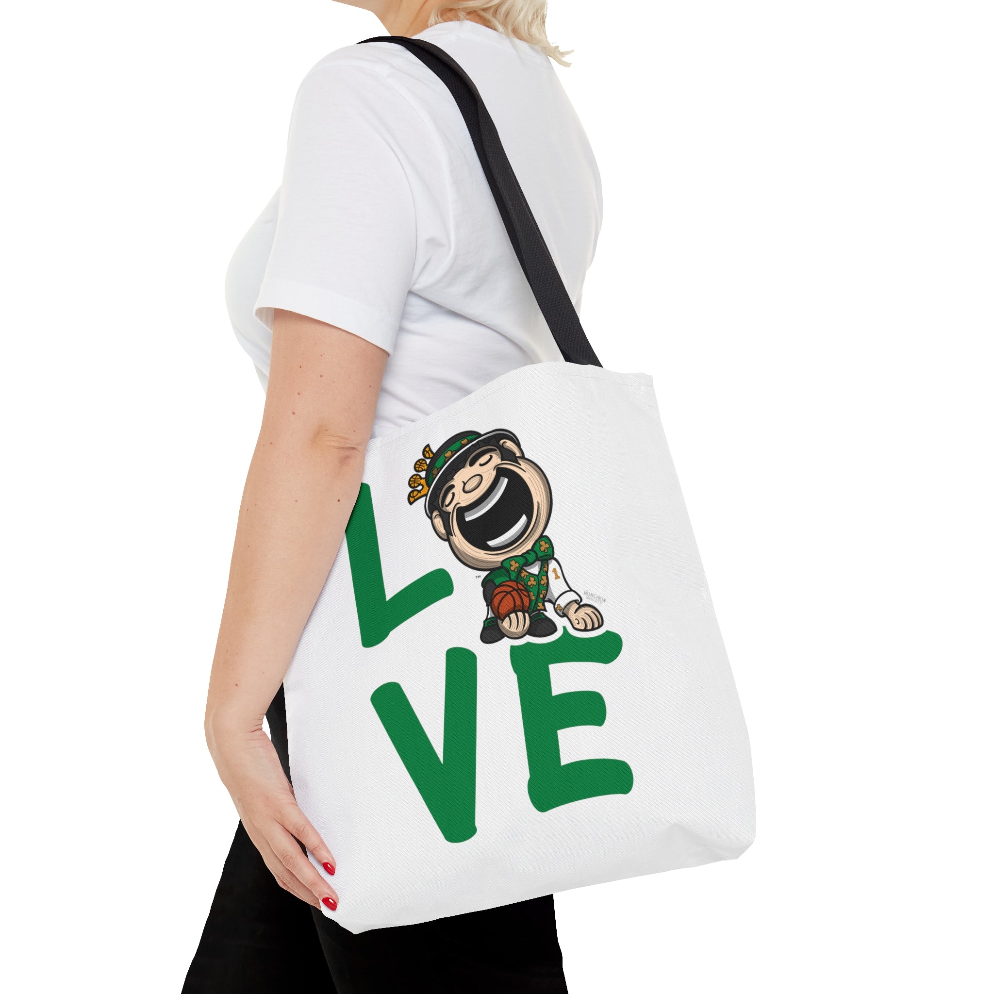 Tote Bag (AOP) - LOVE + Lets Go - Lil' Lucky BOS Basketball