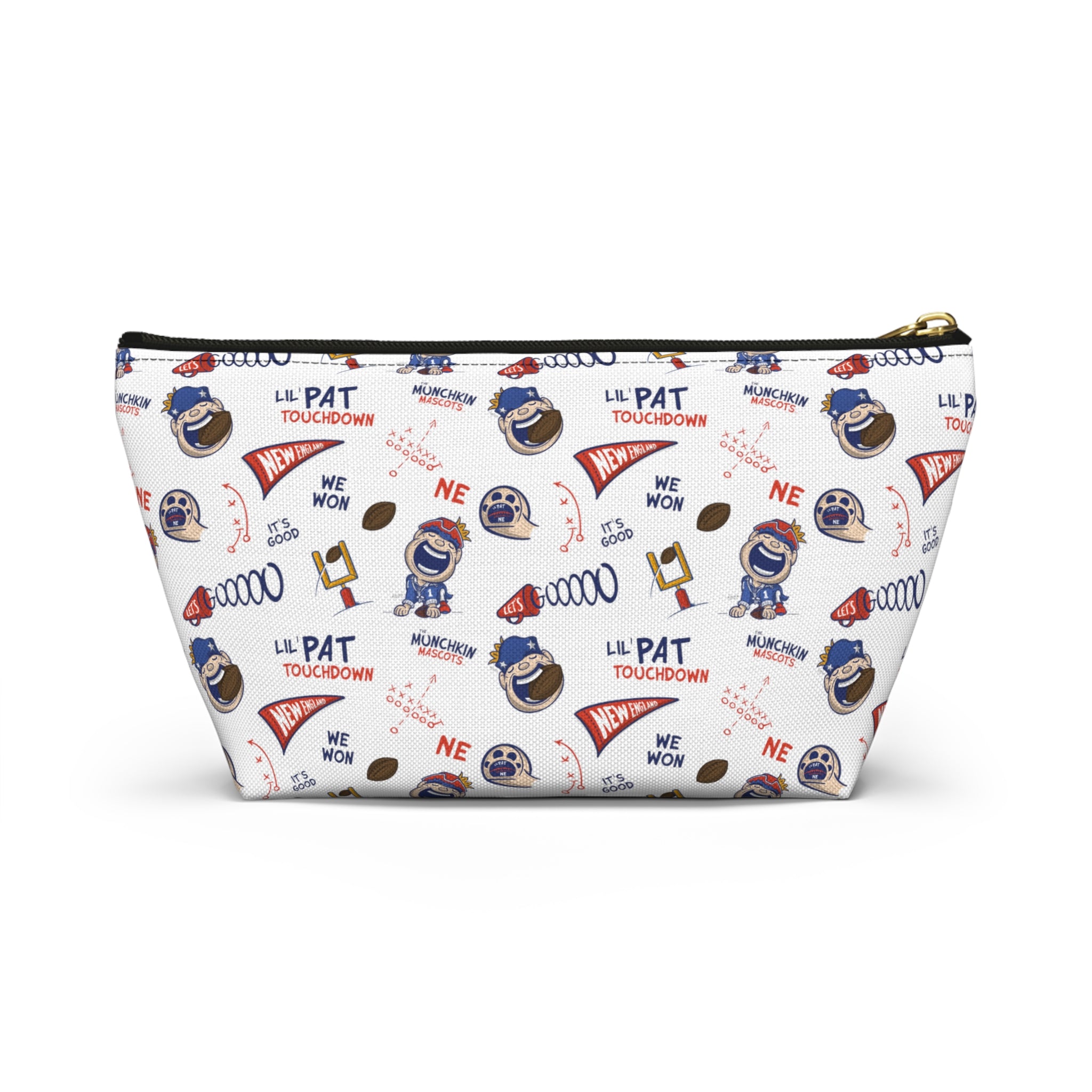 Accessory Pouch w T-bottom - Pattern - Lil' Pat NE Football