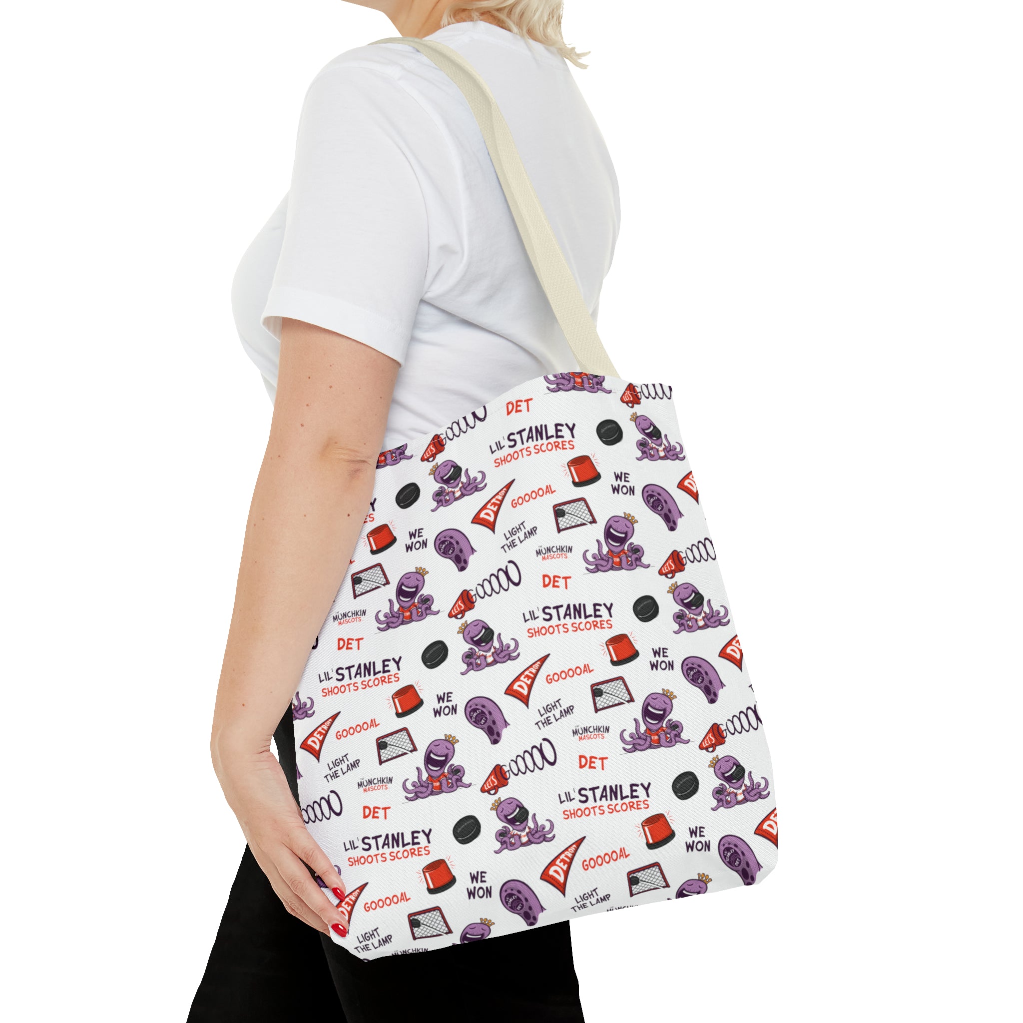 Tote Bag (AOP) - Pattern - Lil' Stanley DET Hockey