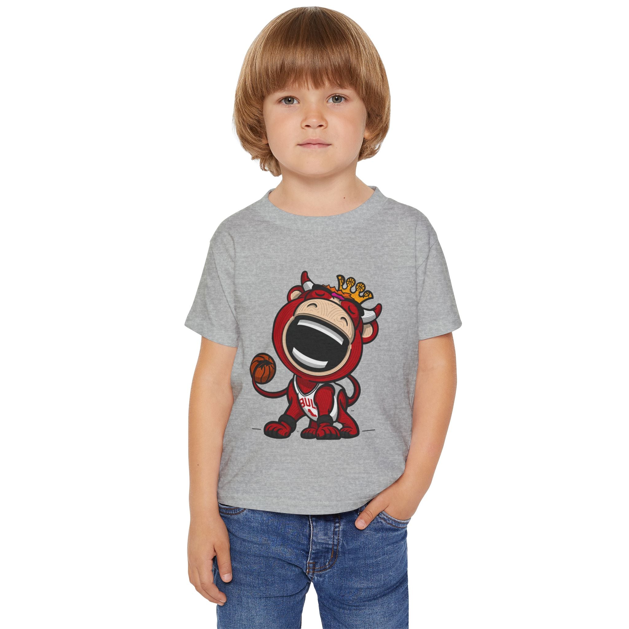 Chicago Basketball Toddler Tshirt Lil' Benny 'Home/Away Mascot' | Hand-Drawn Art | Gifts for Kids