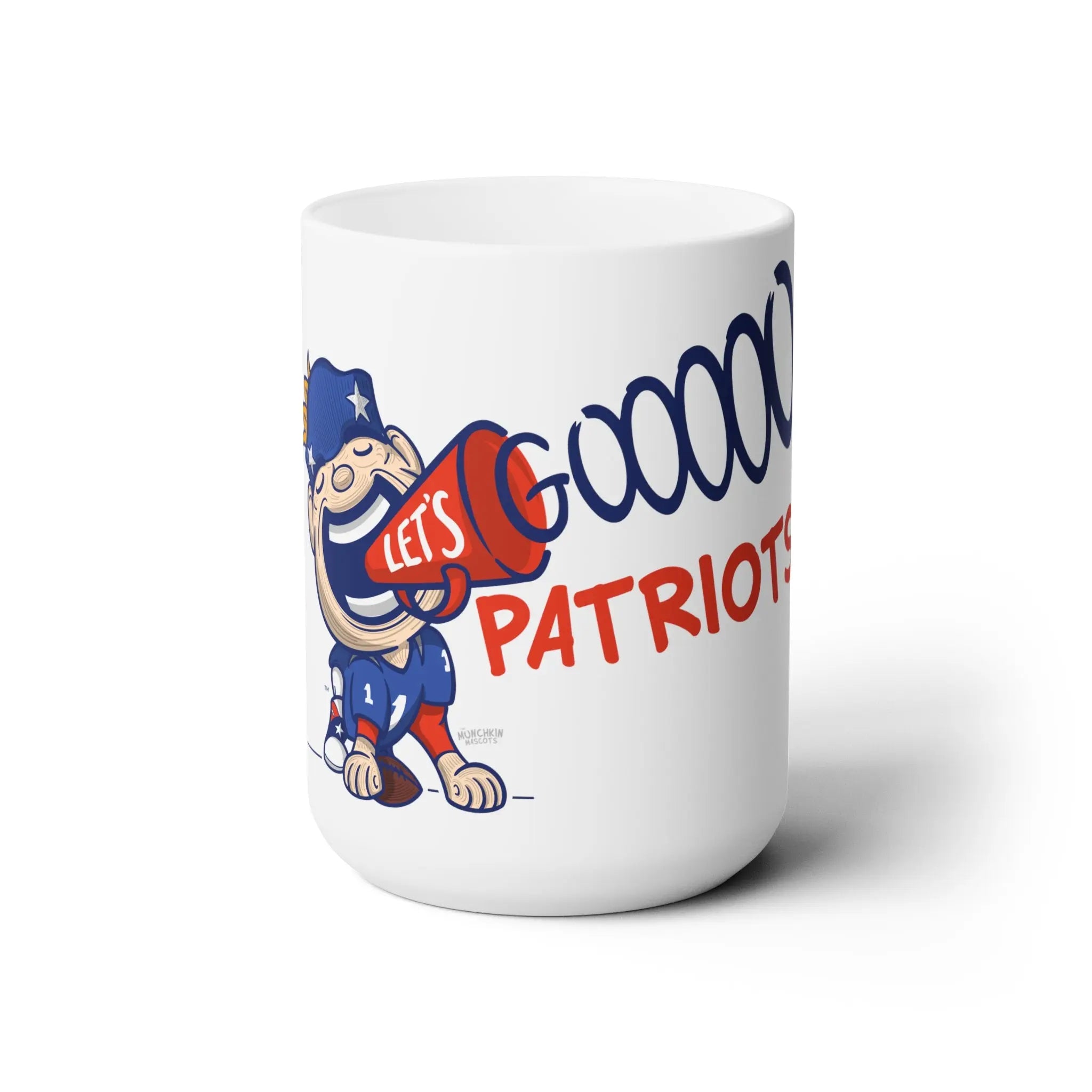 Ceramic Mug 15oz - Lets Go - Lil' Pat NE Football Printify