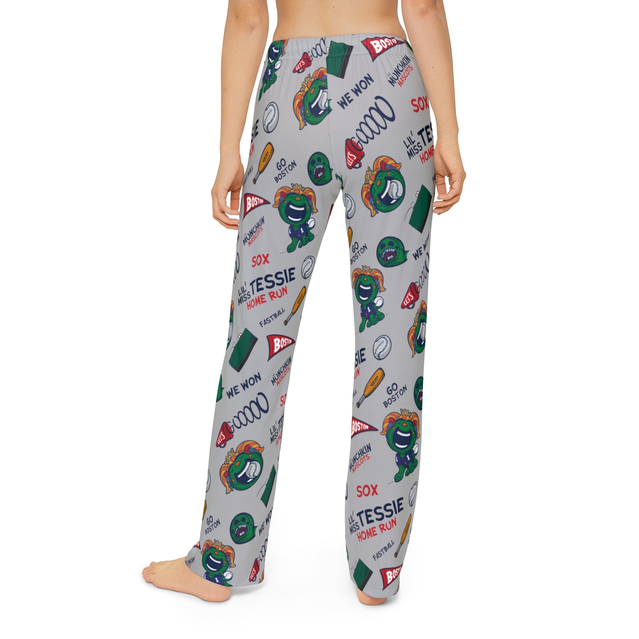 Kids Pajama Pants (AOP) - Pattern - Lil' Miss Tessie BOS Baseball