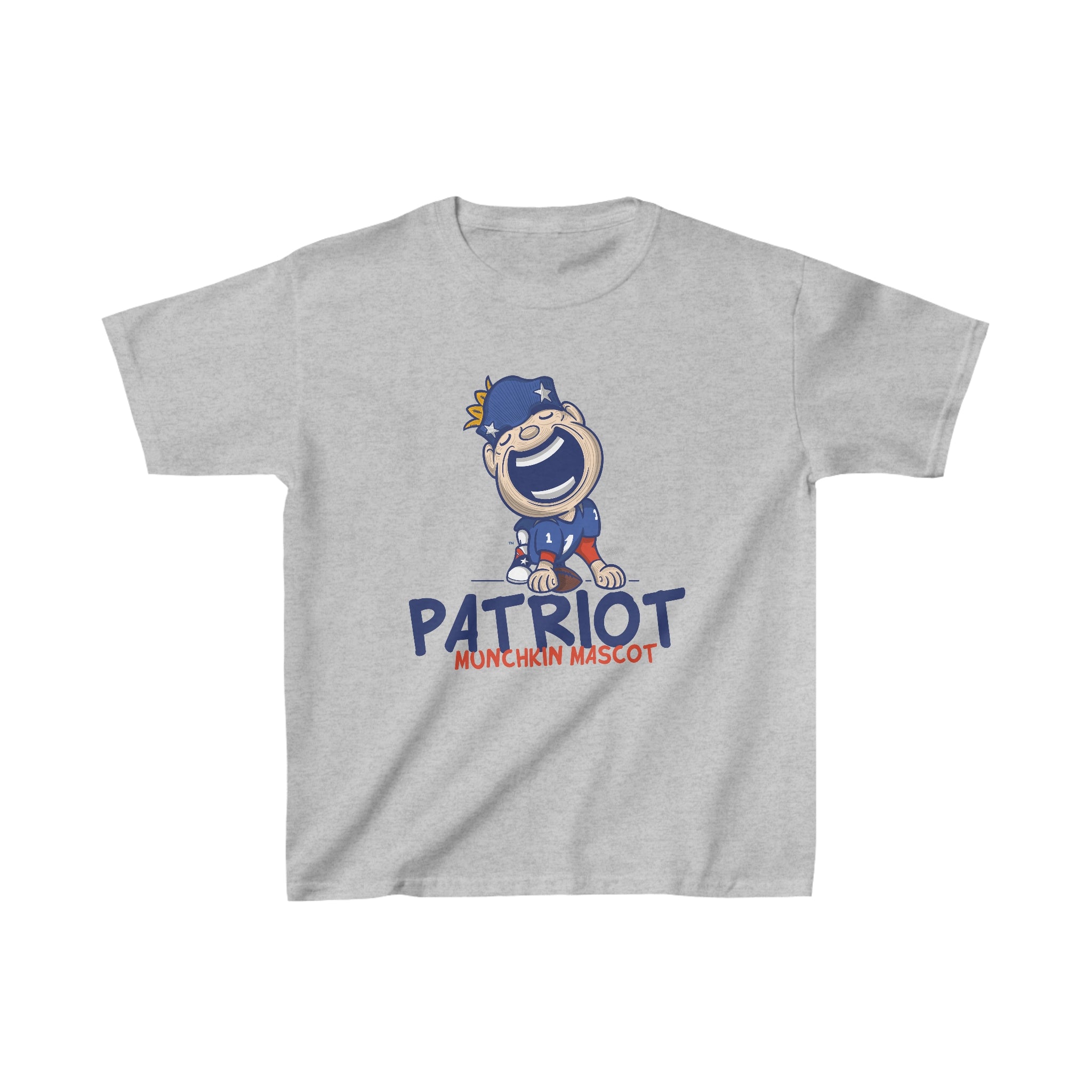 Kids Heavy Cotton™ Tee - Munchkin Mascot - Lil' Pat NE Football