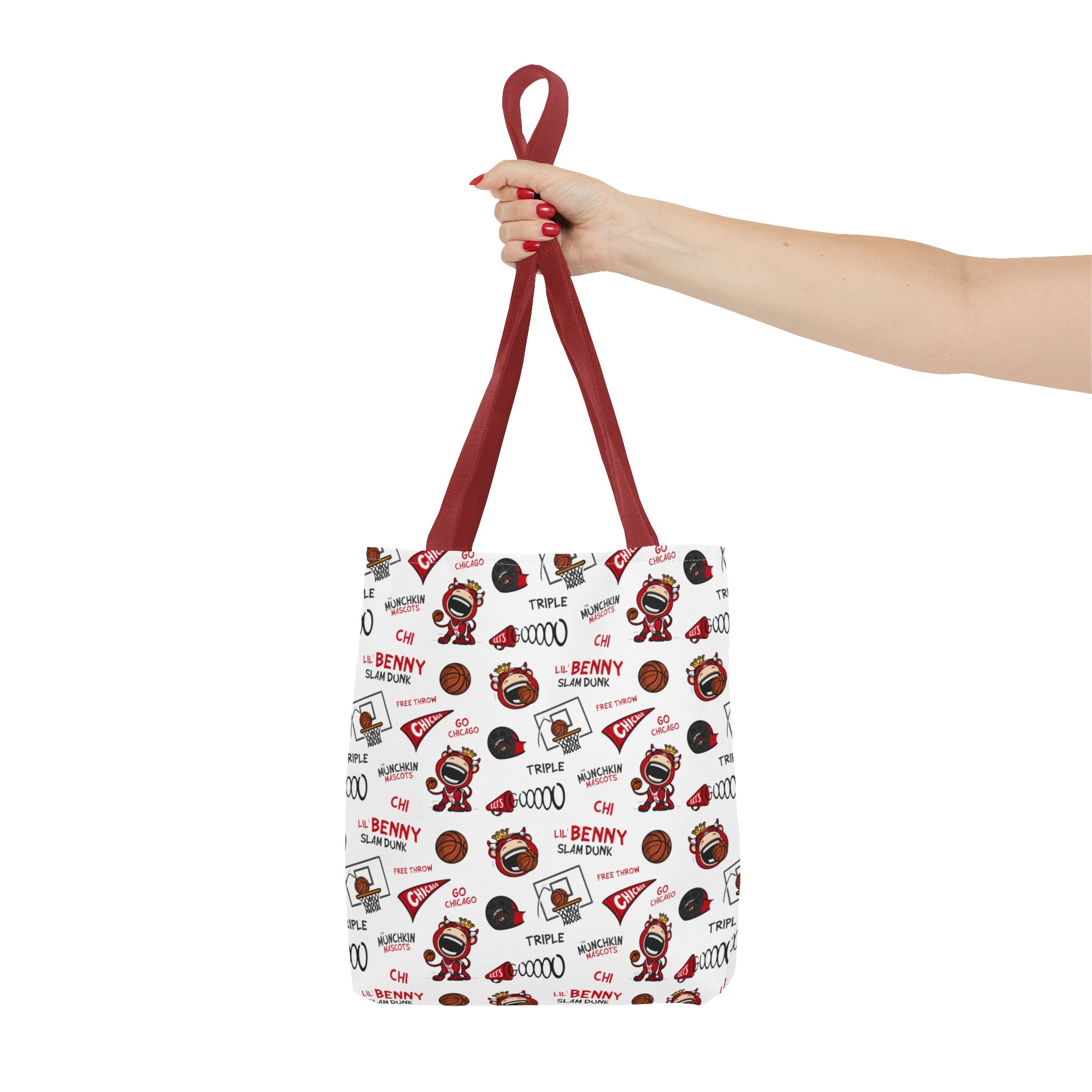 Tote Bag (AOP) - Pattern - Lil' Benny CHI Basketball