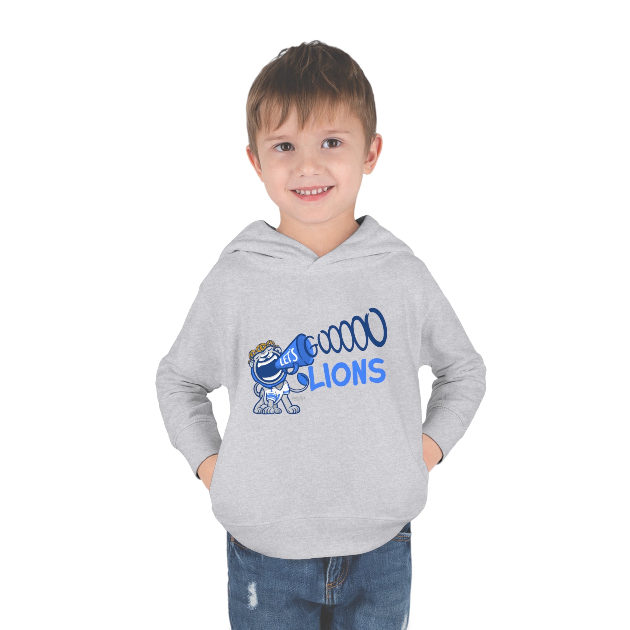 Toddler Pullover Fleece Hoodie - Let's Go - Lil' Miss Roary DET Football