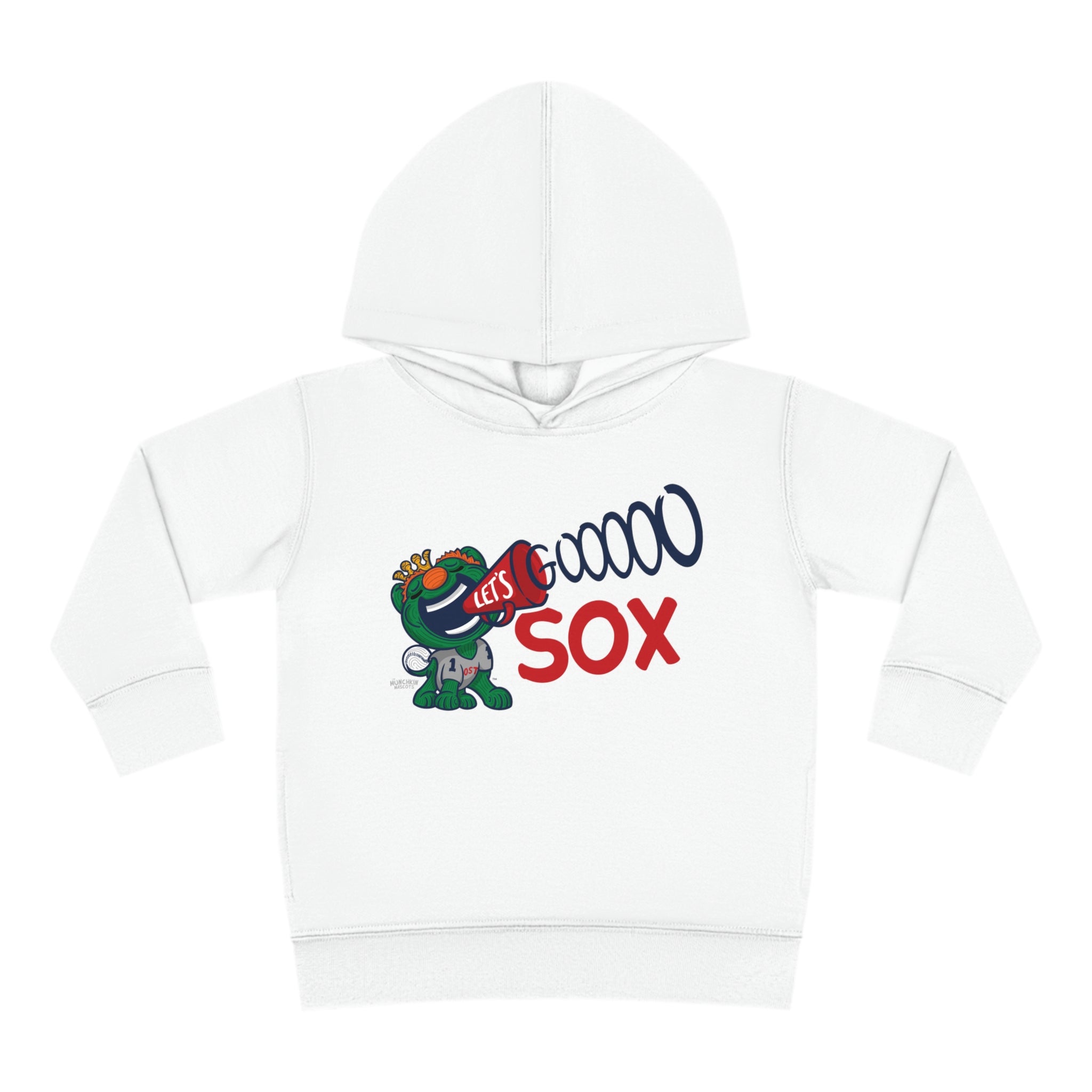 Toddler Pullover Fleece Hoodie - Let's Go - Lil' Wally BOS Baseball