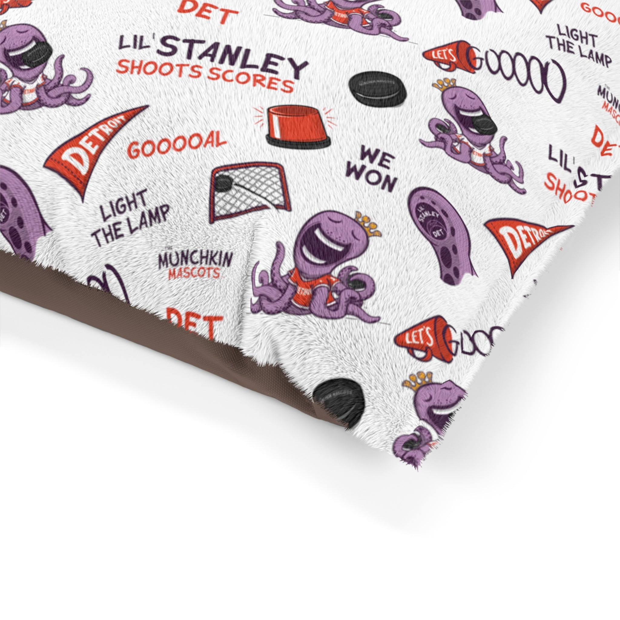 Pet Bed - Lets Go + Pattern - Lil' Stanley DET Hockey