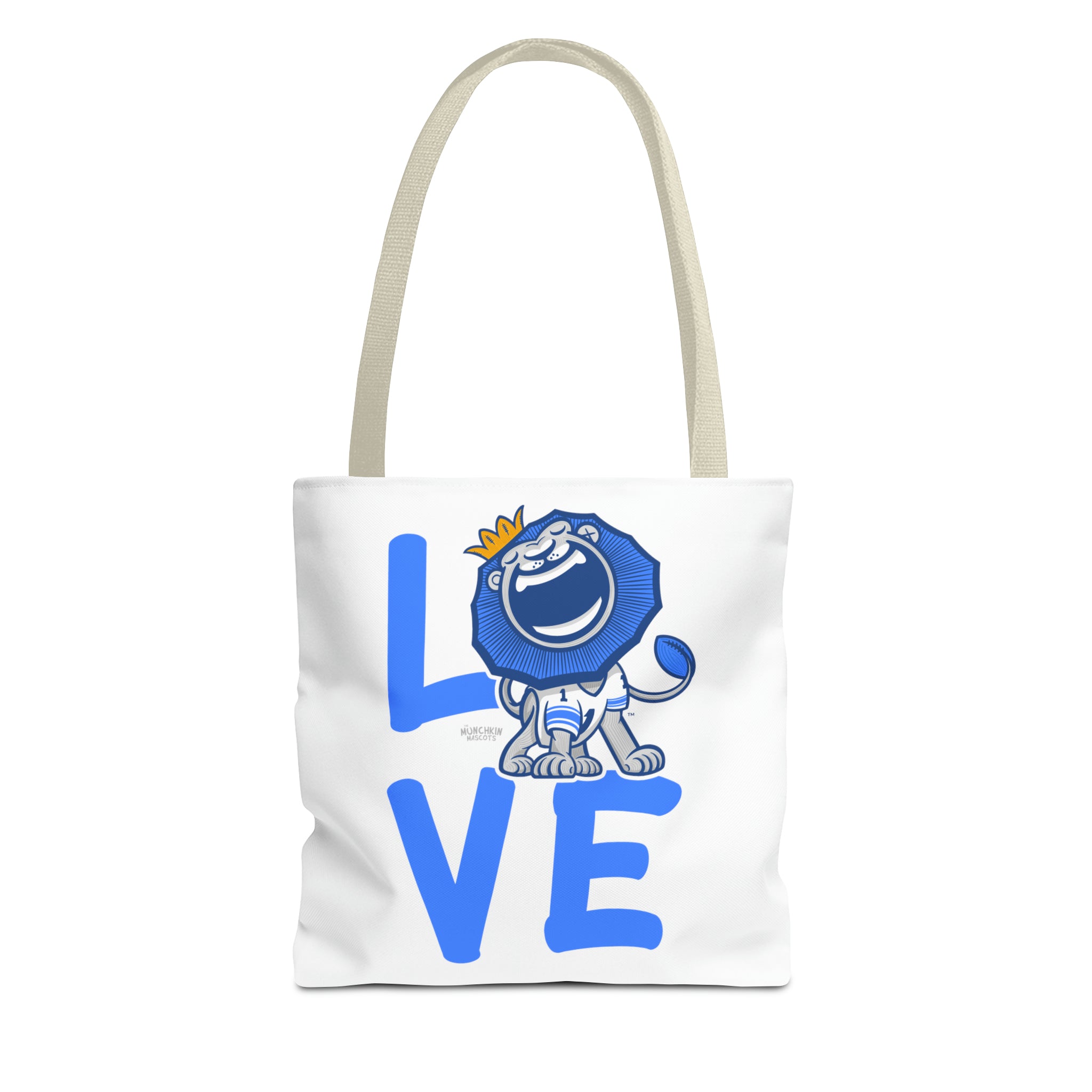 Tote Bag (AOP) - LOVE + Lets Go - Lil' Roary DET Football