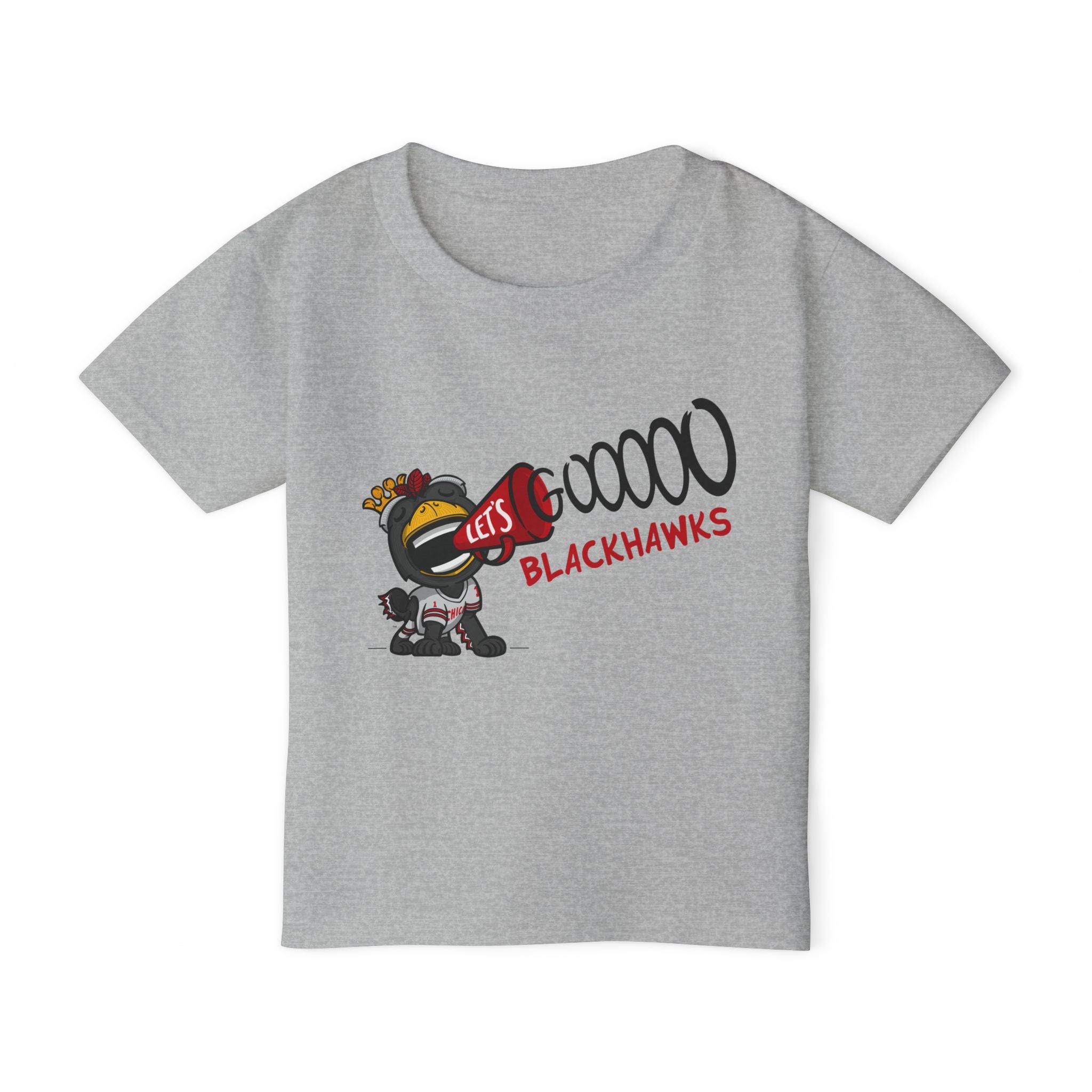 Chicago Hockey Toddler Tshirt Lil' Tommy 'Let's Go' | Hand-Drawn Art | Gifts for Kids