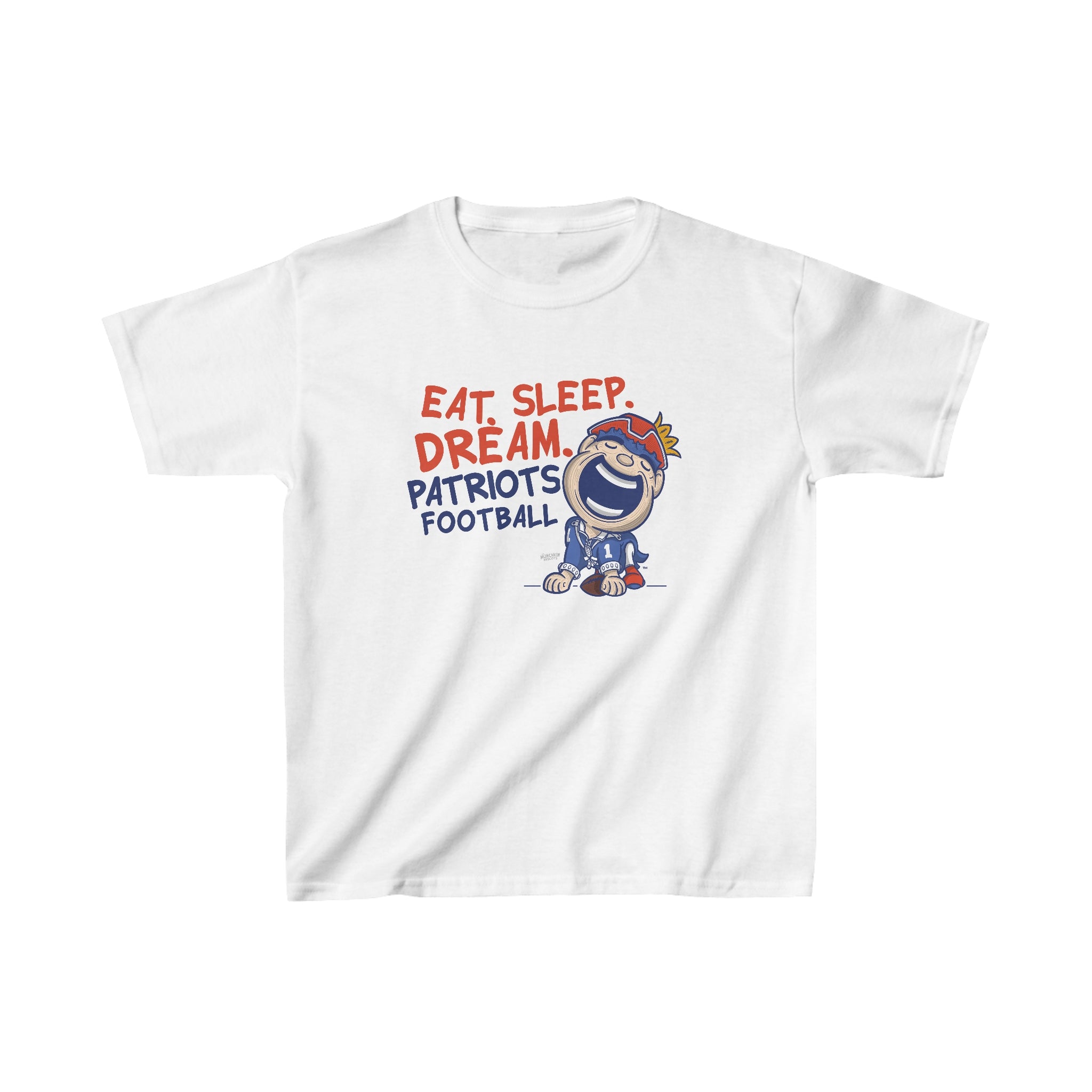 Kids Heavy Cotton™ Tee - Eat Sleep Dream - Lil' Pat NE Football