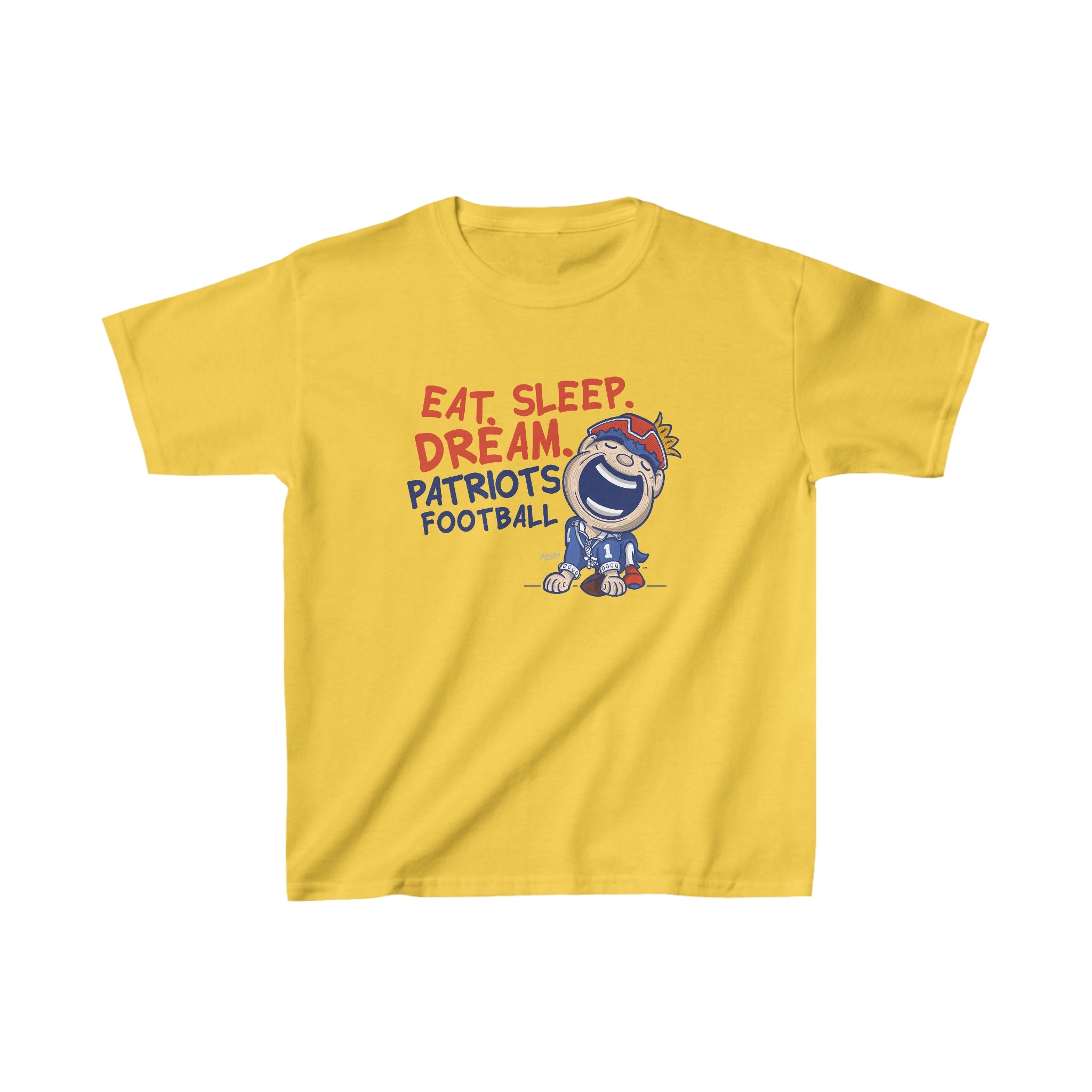 Kids Heavy Cotton™ Tee - Eat Sleep Dream - Lil' Pat NE Football