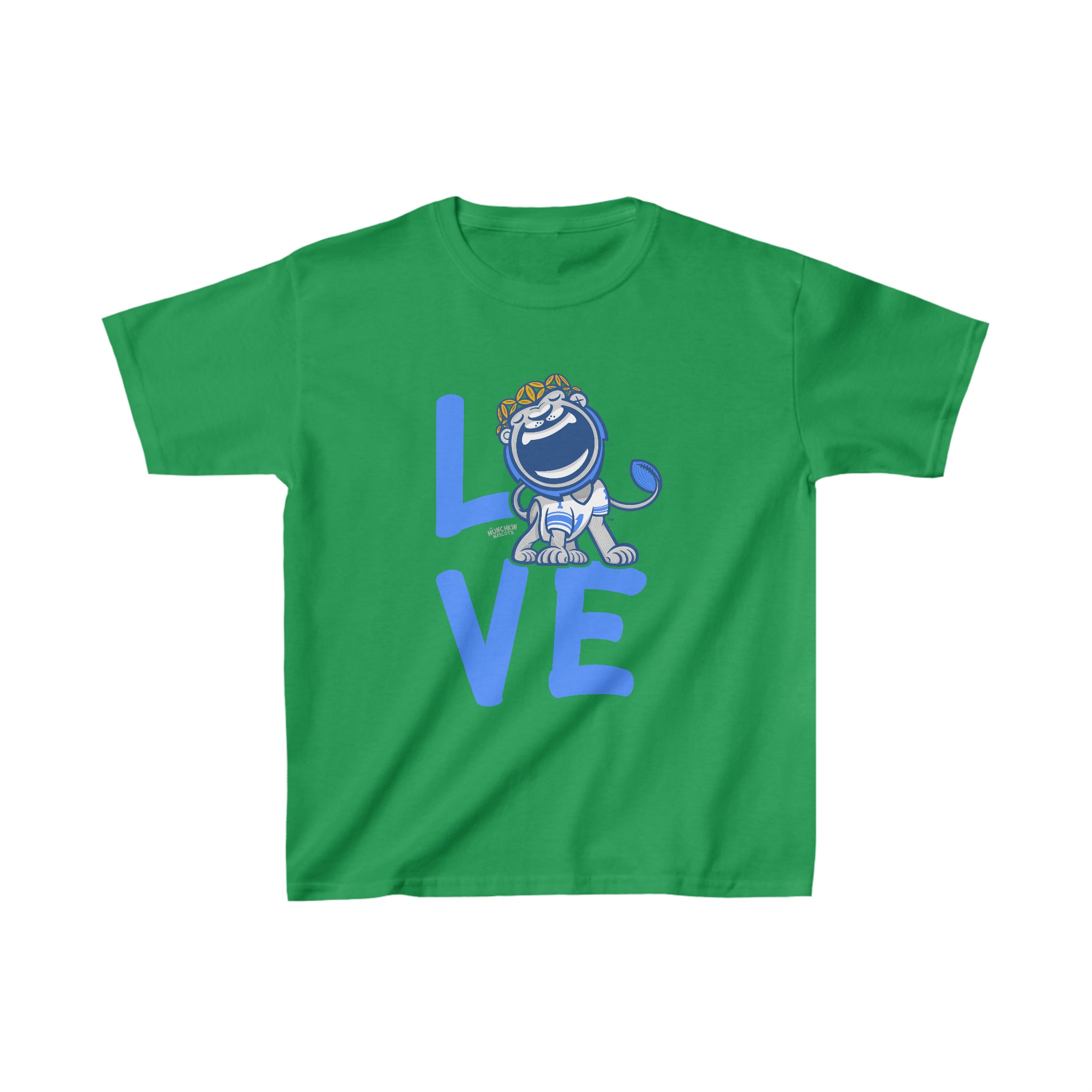 Kids Heavy Cotton™ Tee - LOVE - Lil' Miss Roary DET Football