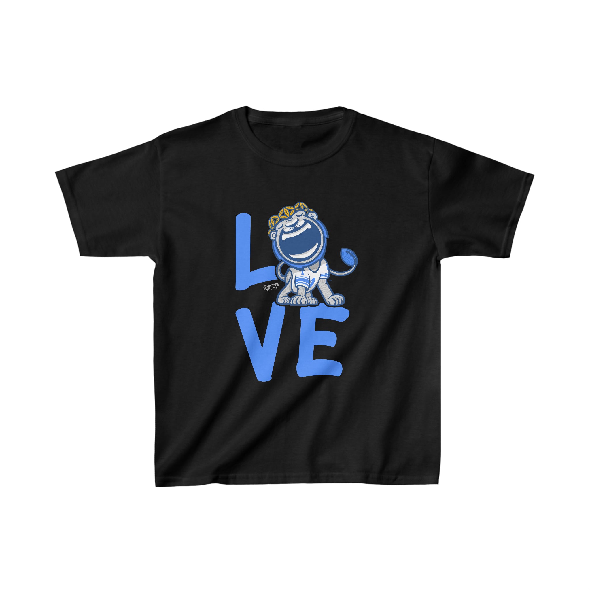 Kids Heavy Cotton™ Tee - LOVE - Lil' Miss Roary DET Football