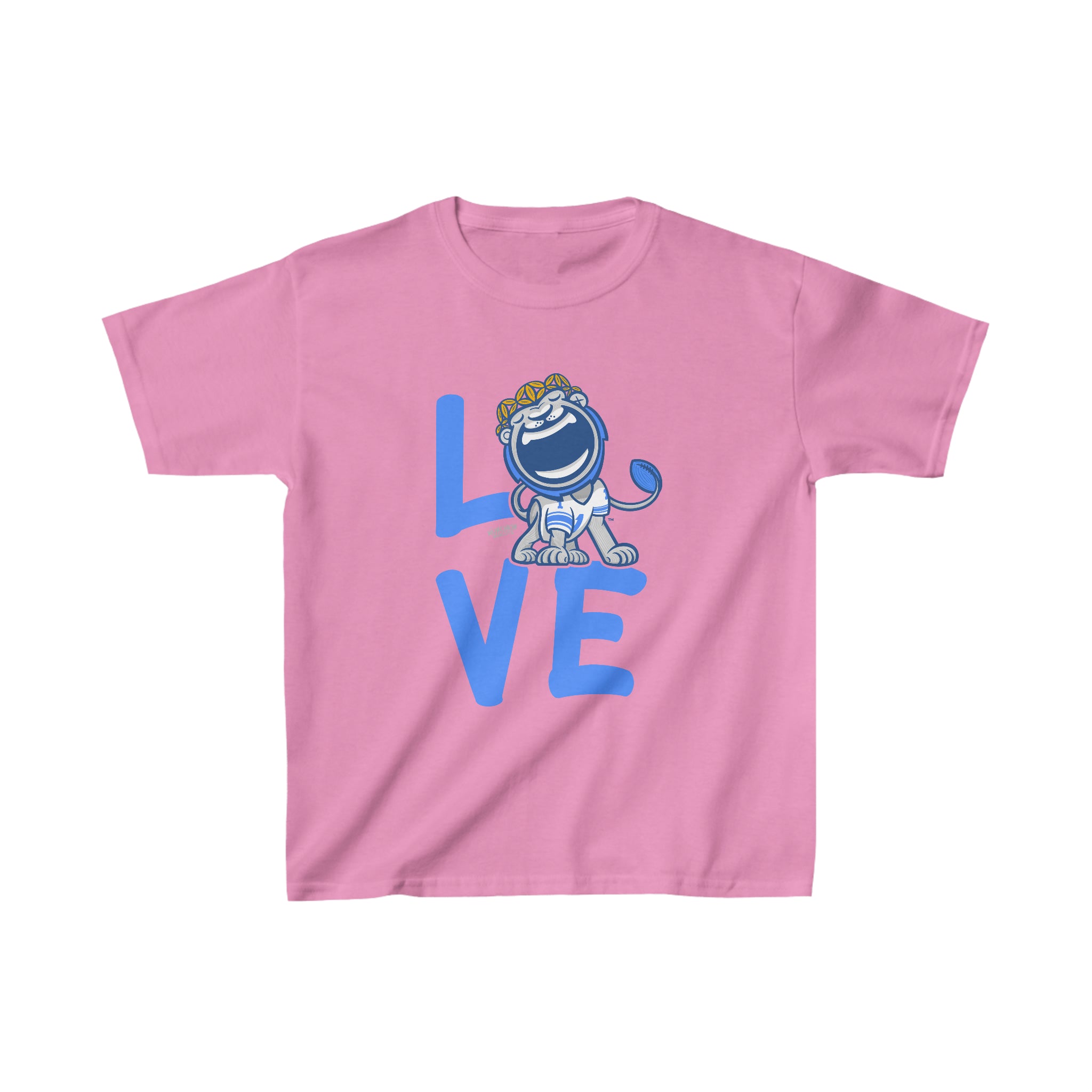 Kids Heavy Cotton™ Tee - LOVE - Lil' Miss Roary DET Football