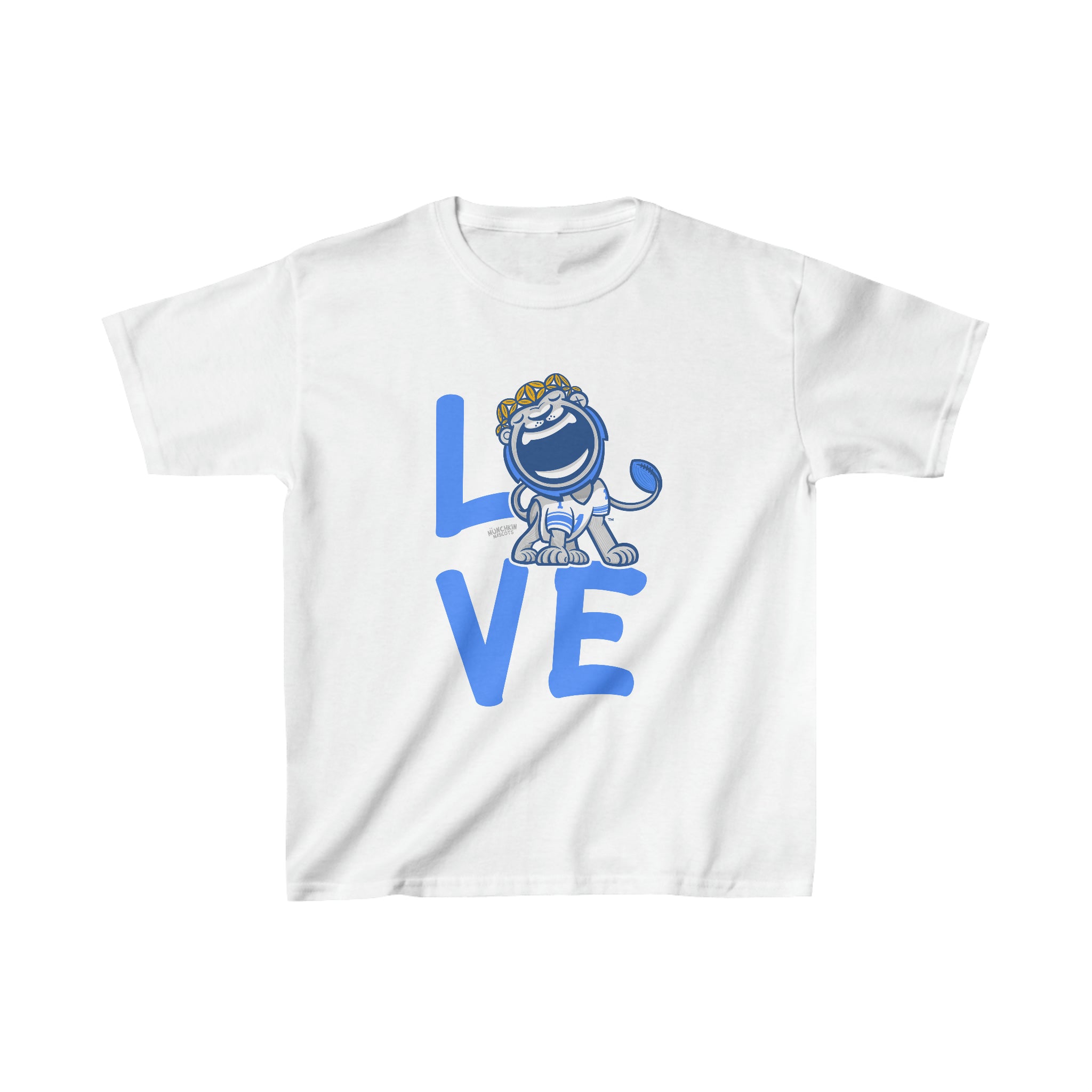 Kids Heavy Cotton™ Tee - LOVE - Lil' Miss Roary DET Football