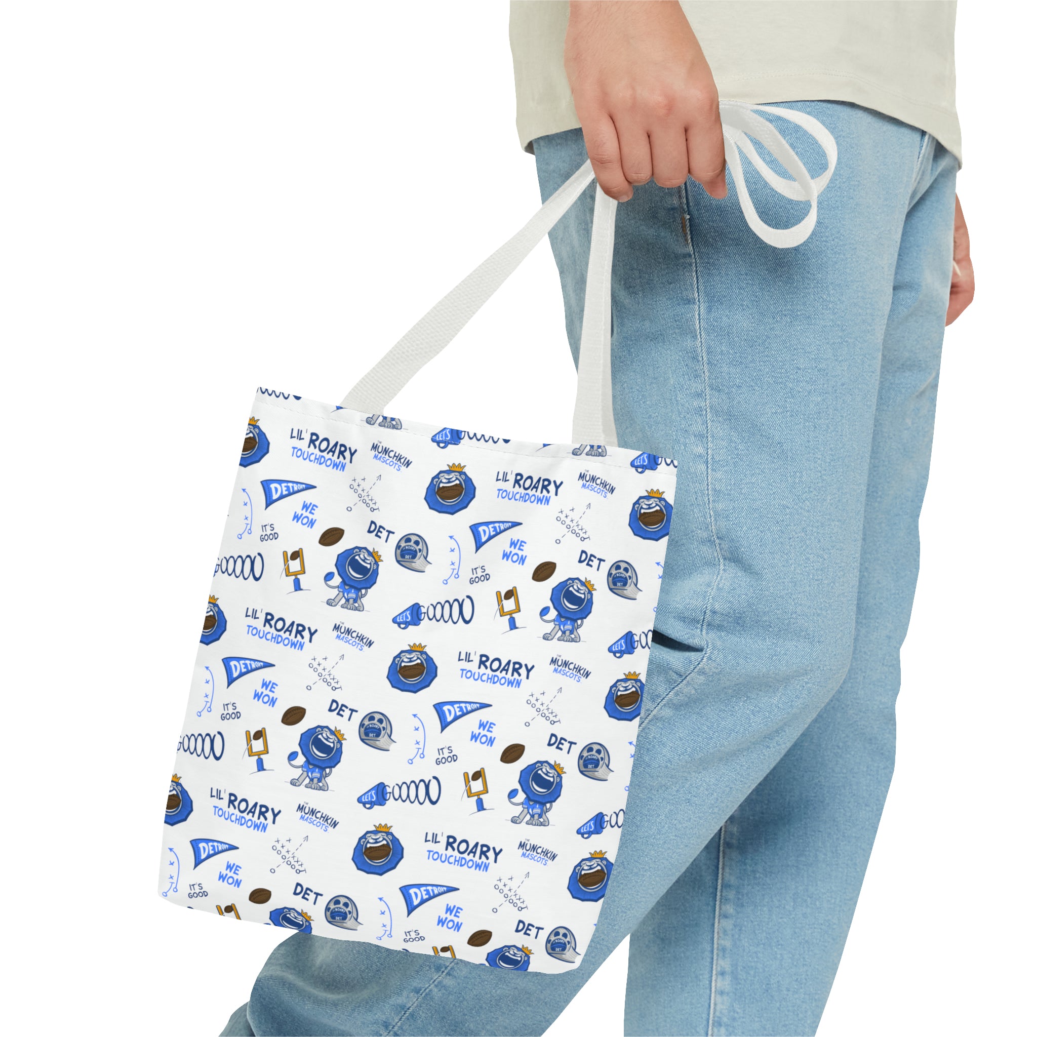 Tote Bag (AOP) - Pattern - Lil' Roary DET Football