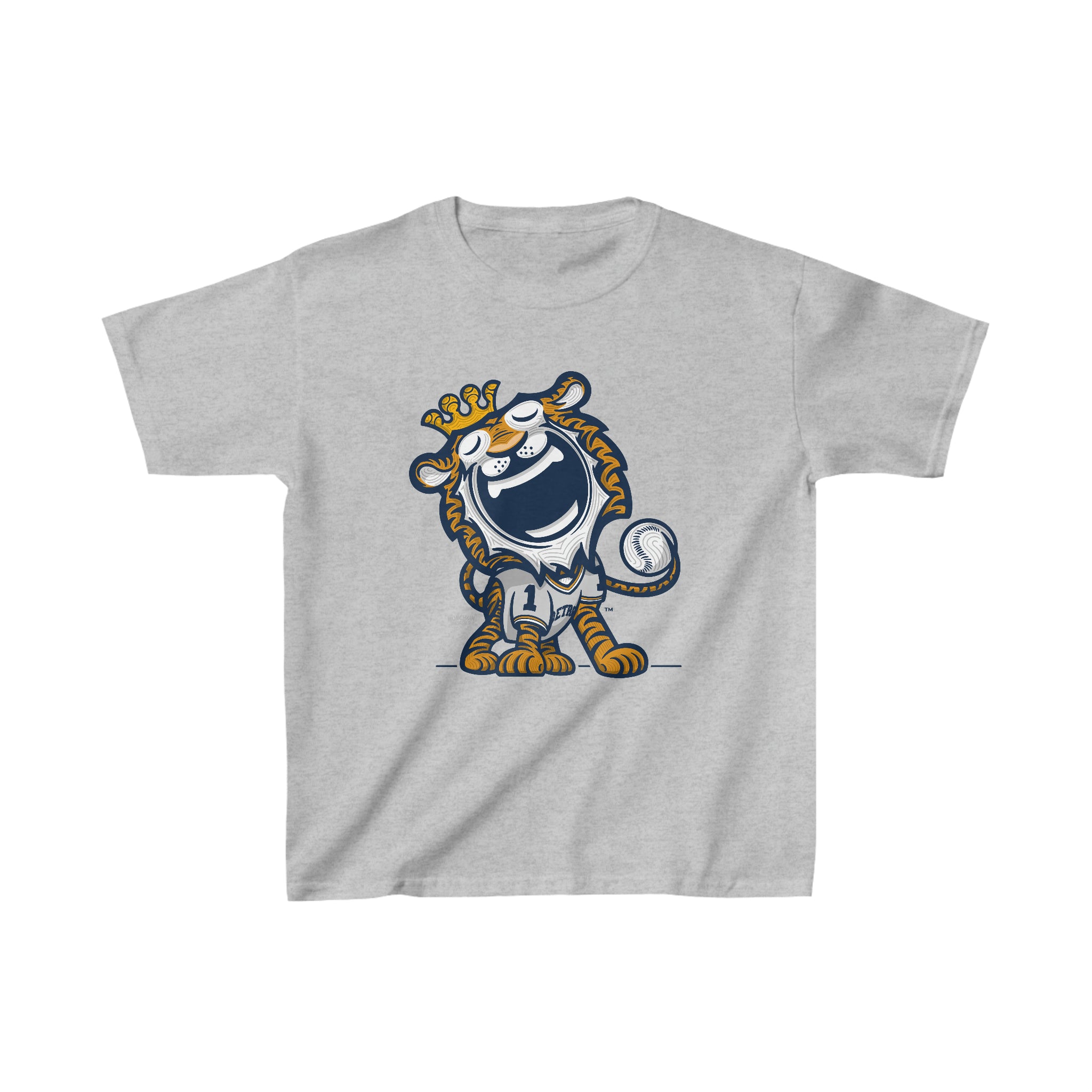 Kids Heavy Cotton™ Tee - Away Jersey - Lil' Paws DET Baseball