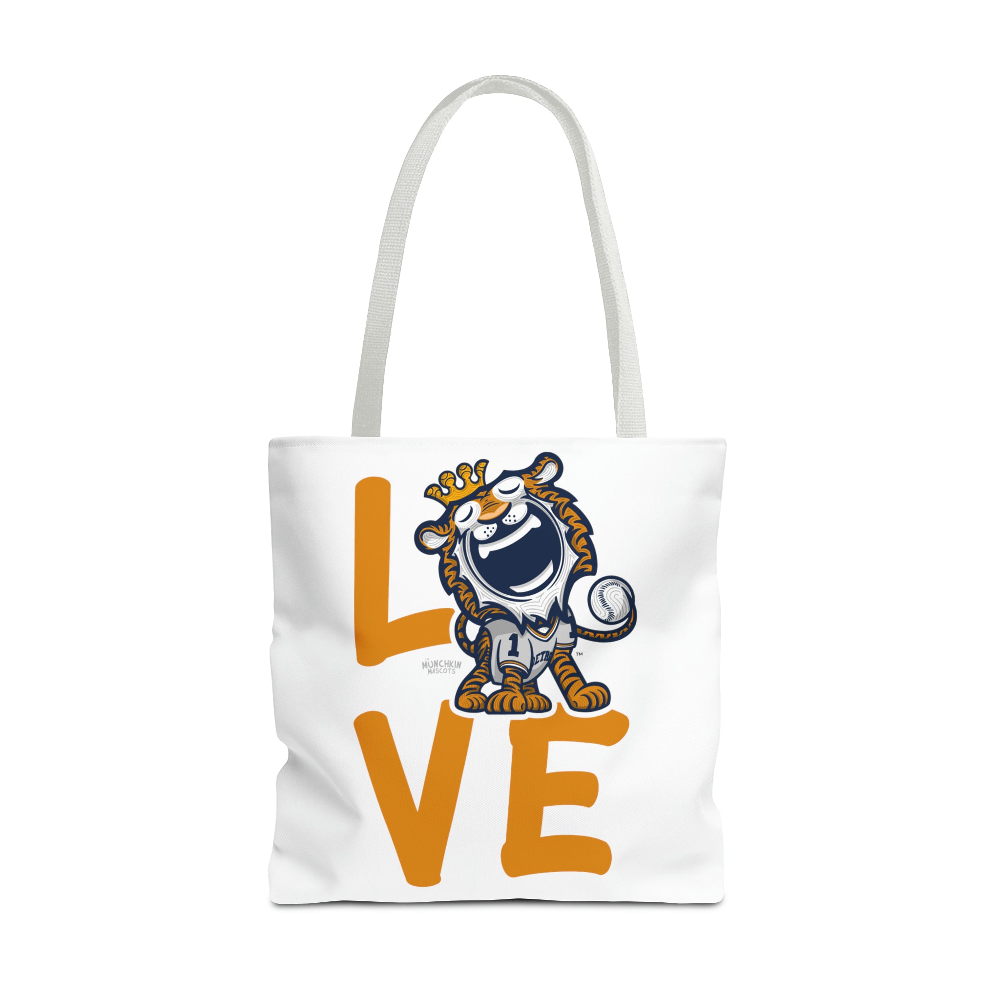 Tote Bag (AOP) - LOVE + Lets Go - Lil' Paws DET Baseball