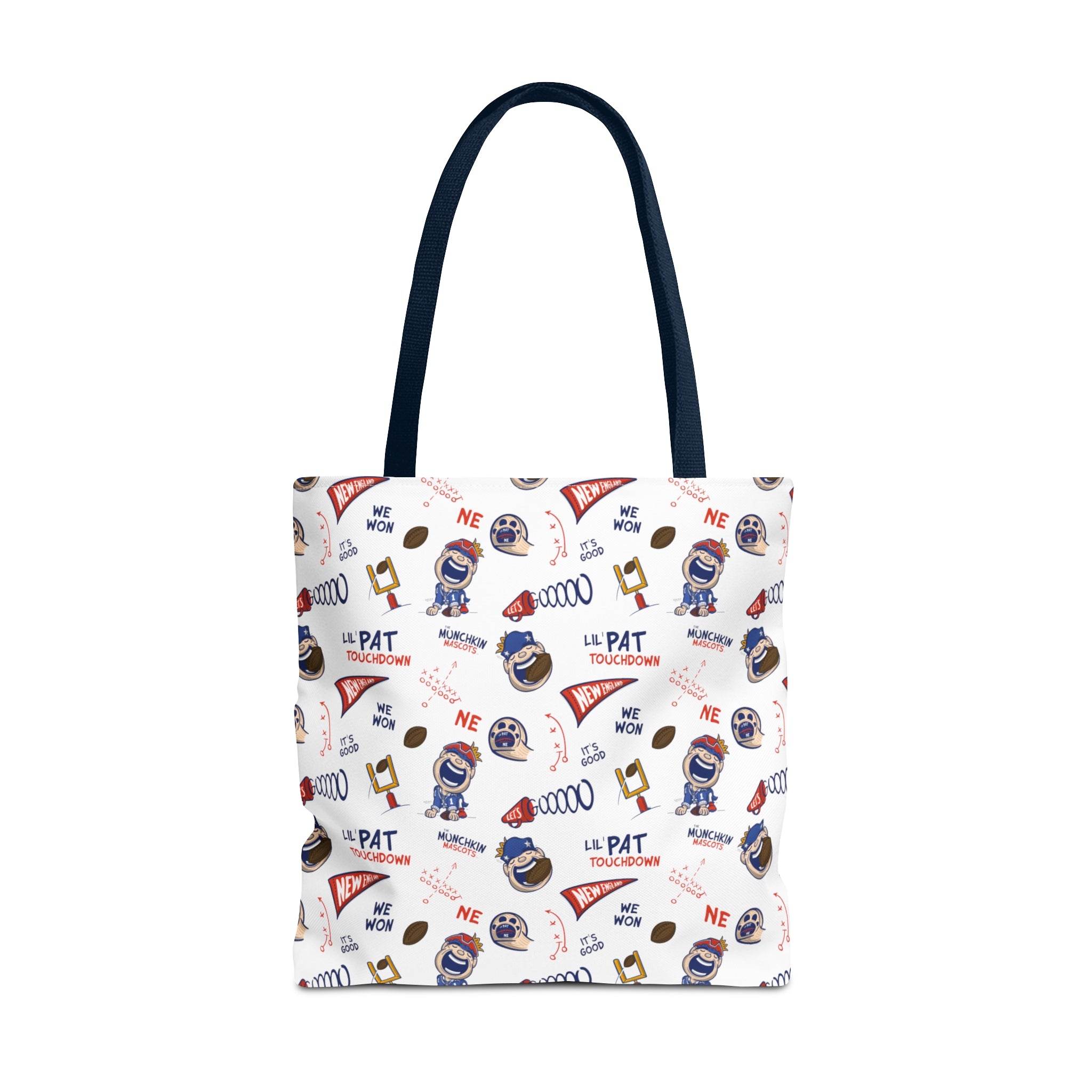 Tote Bag (AOP) - Pattern - Lil' Pat NE Football