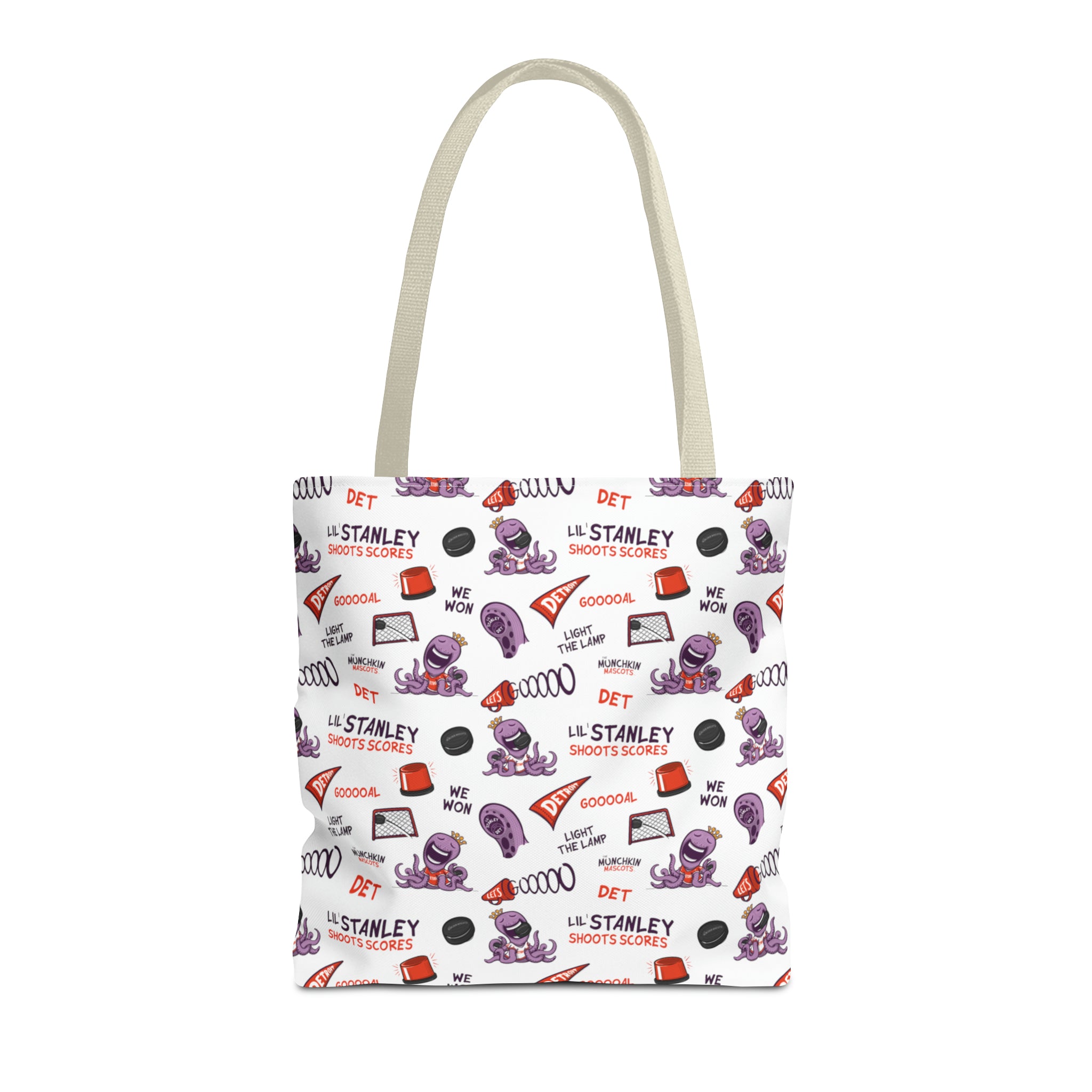 Tote Bag (AOP) - Pattern - Lil' Stanley DET Hockey