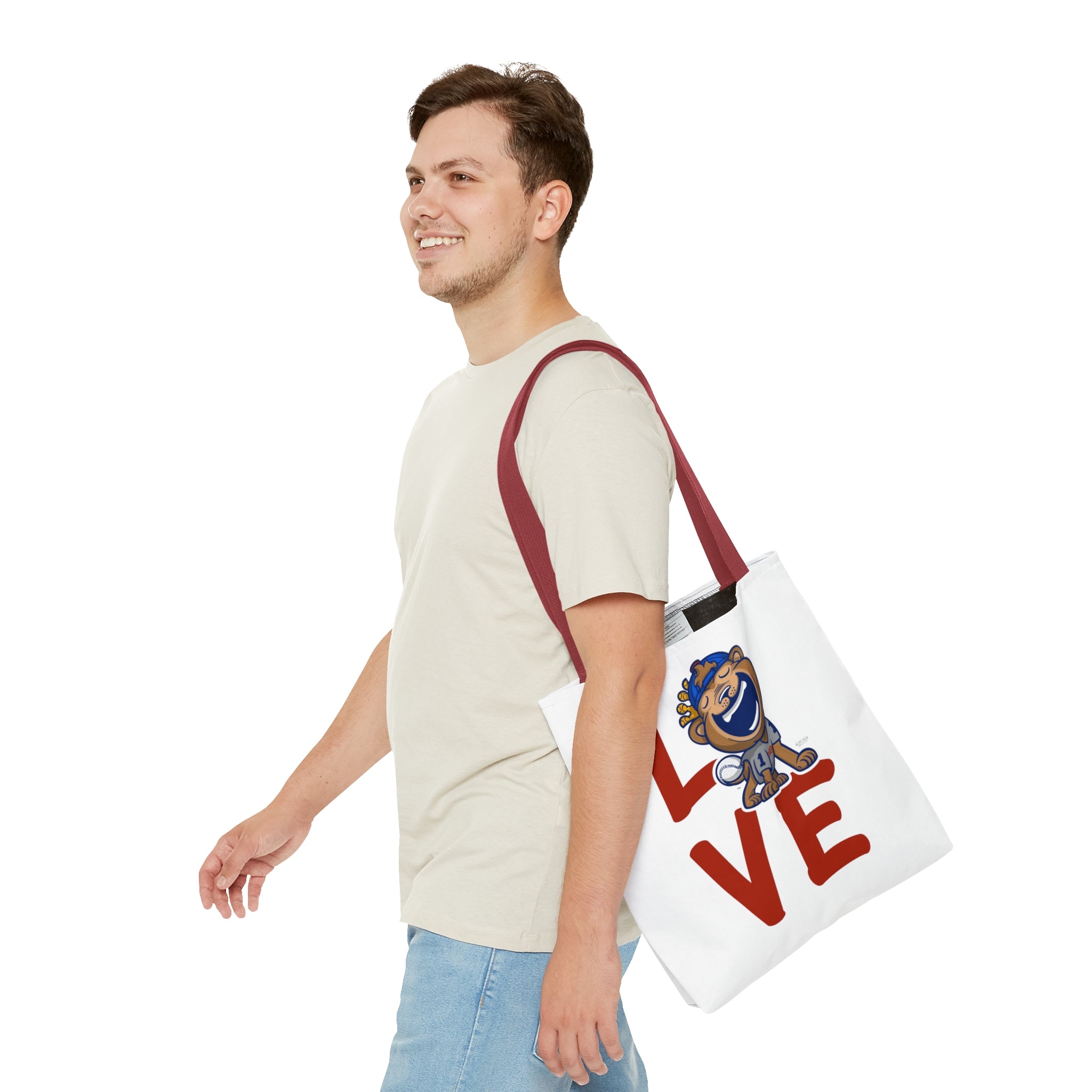 Tote Bag (AOP) - LOVE + Lets Go - Lil' Clark CHI Baseball