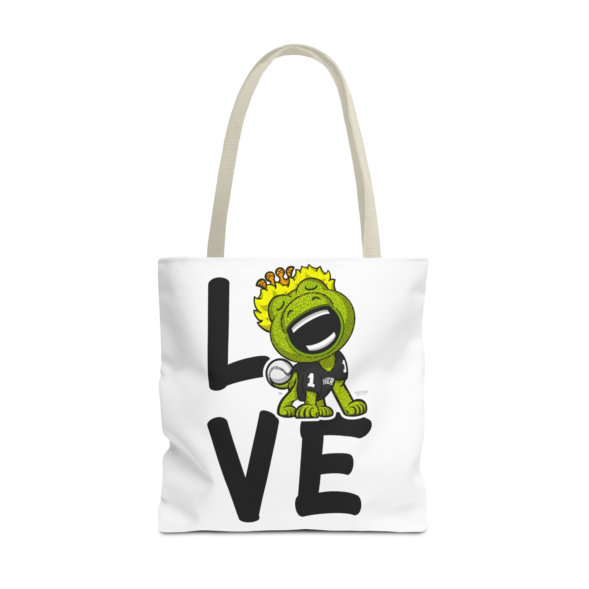 Tote Bag (AOP) - LOVE + Lets Go - Lil' Southpaw CHI Baseball