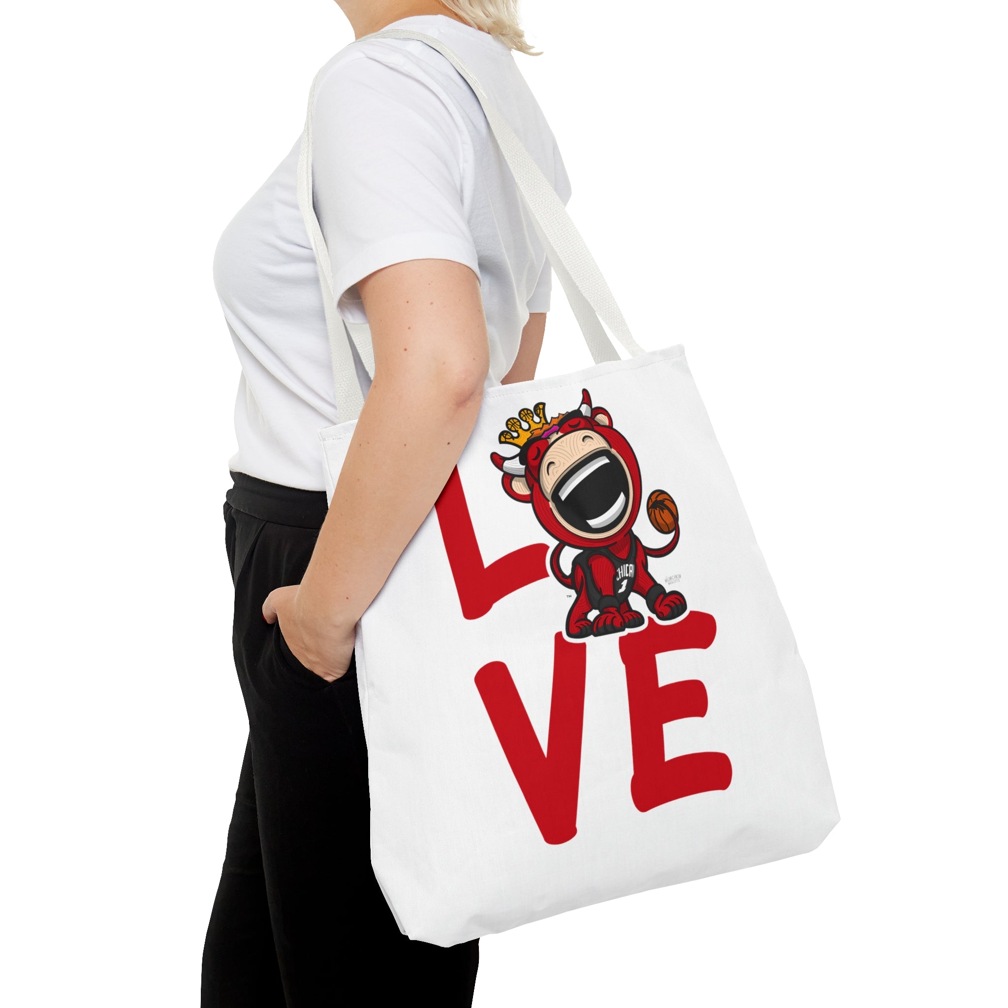 Tote Bag (AOP) - LOVE + Lets Go - Lil' Benny CHI Basketball