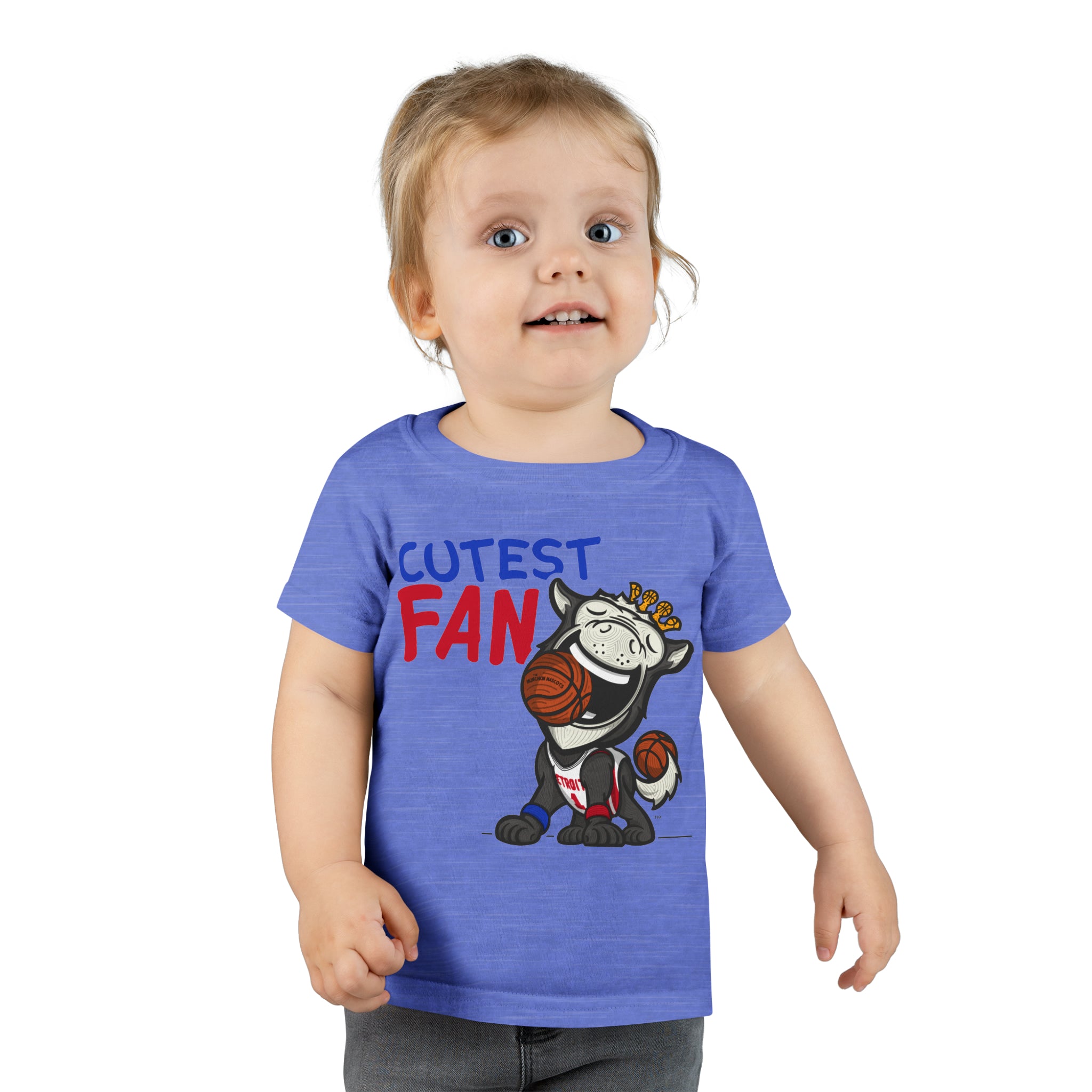 Toddler T-Shirt - Cutest Fan- Lil-Hooper Detroit Basketball